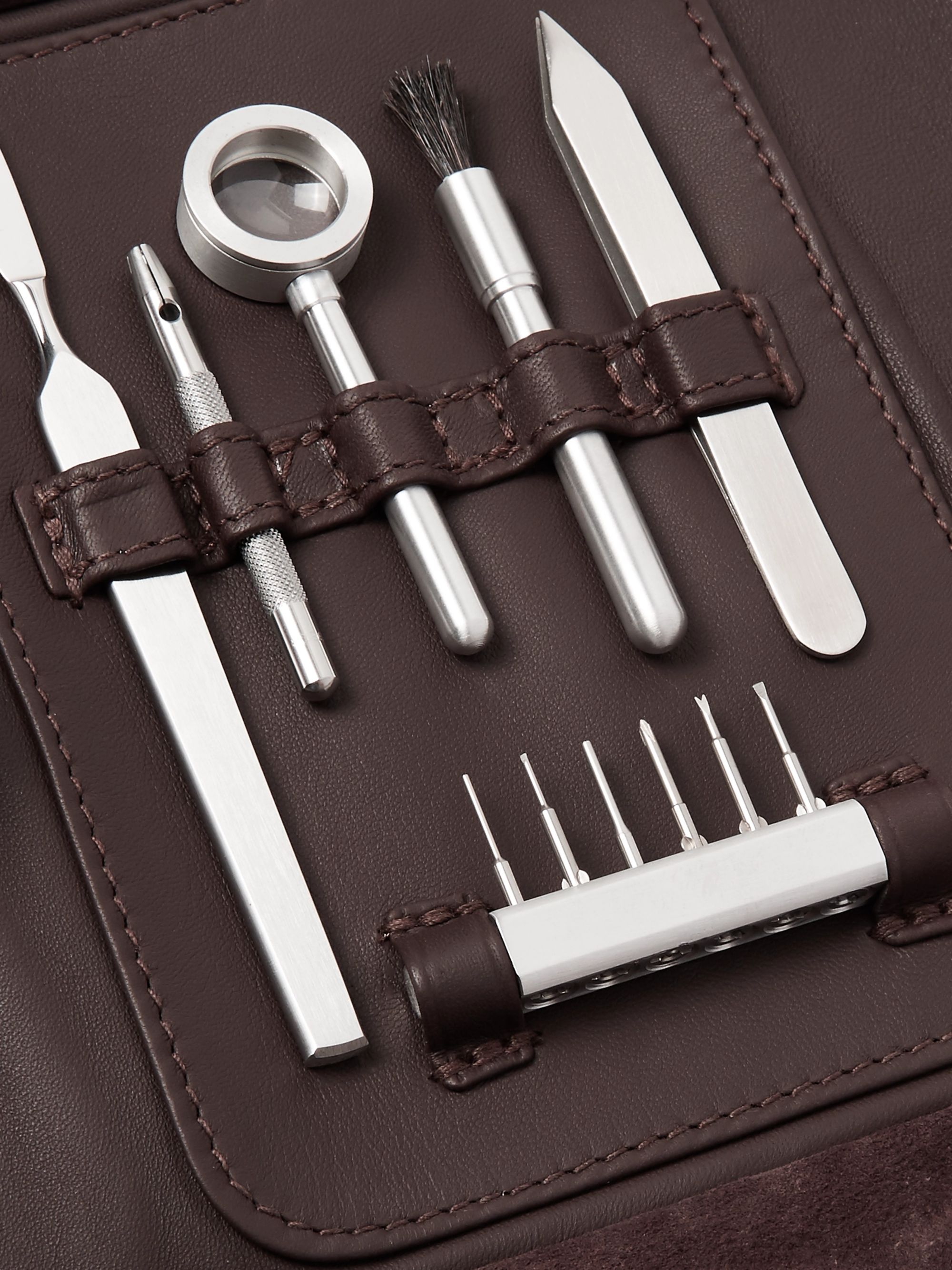 LORENZI MILANO Stainless Steel and Aluminium Watch Repair Kit with Leather Case