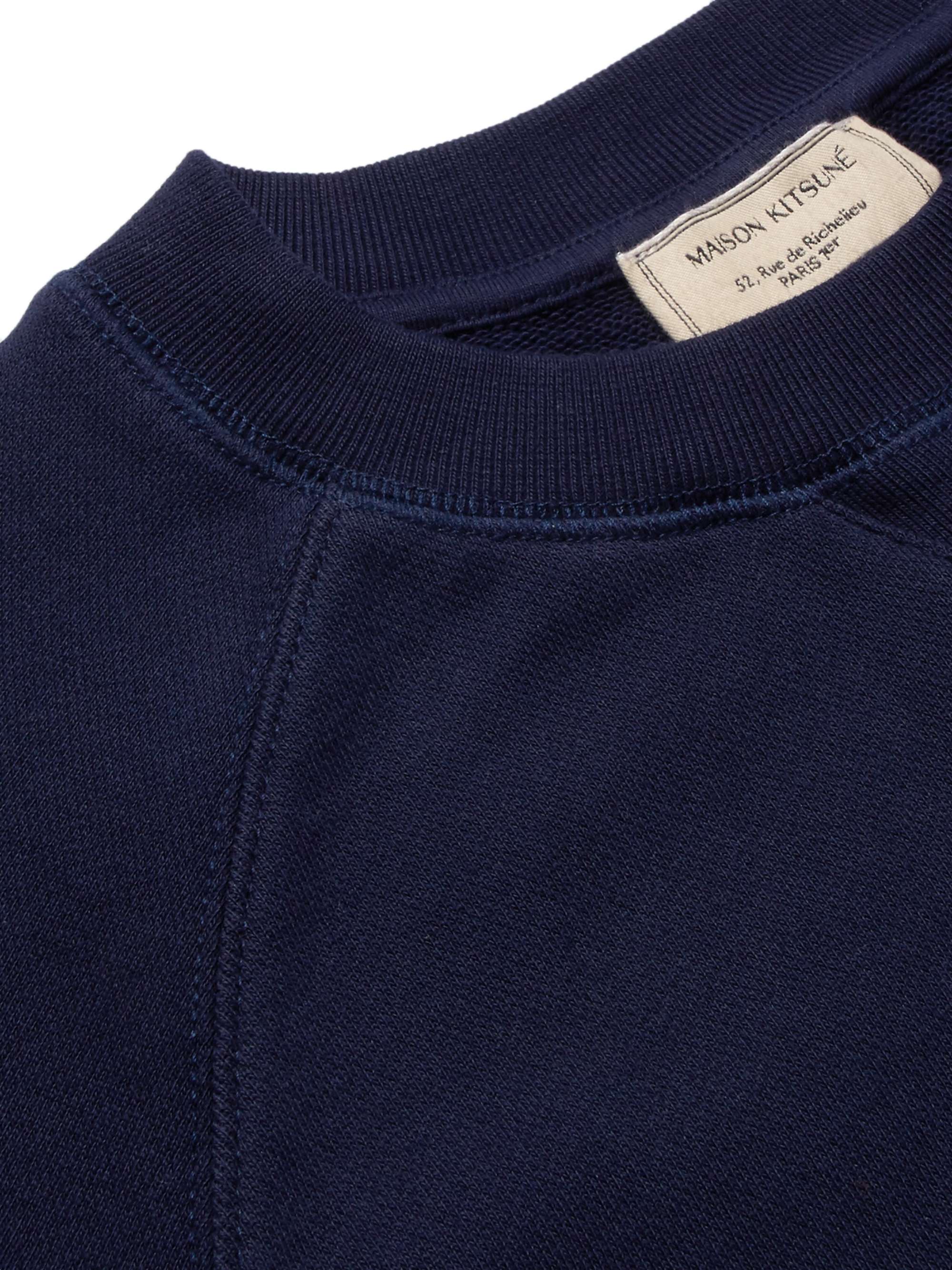 MAISON KITSUNÉ Logo-Appliquéd Loopback Cotton-Jersey Sweatshirt