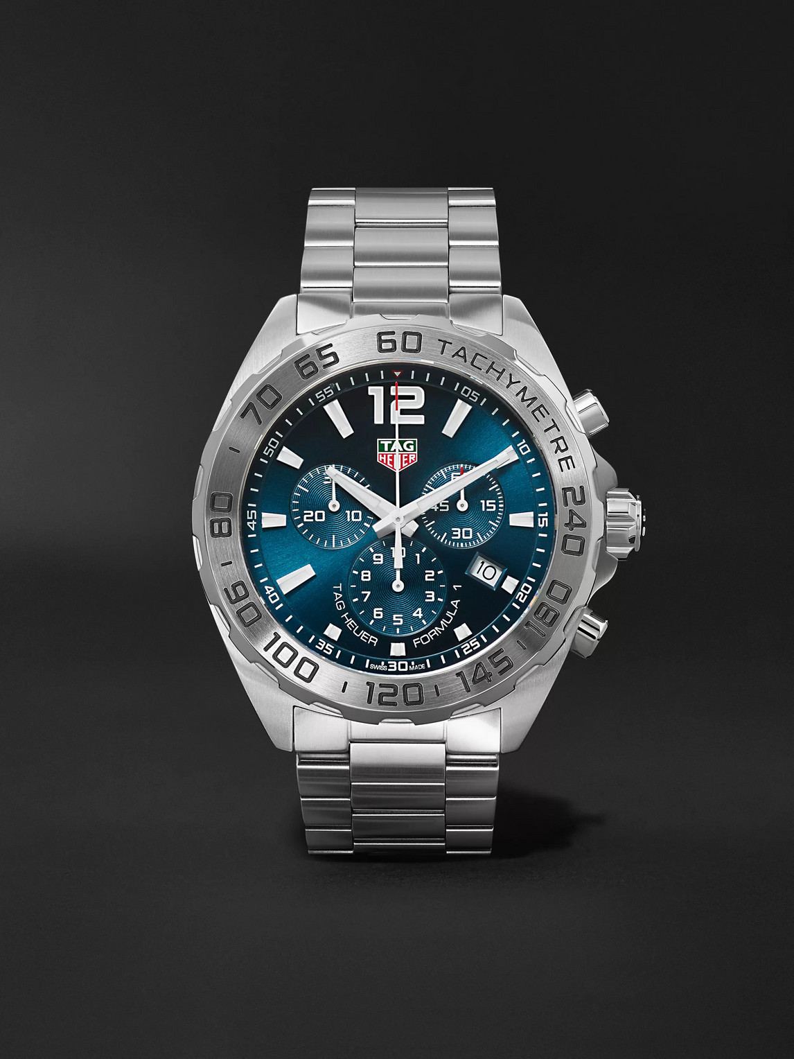 Tag Heuer Formula 1 Chronograph 43mm Stainless Steel Watch, Ref. No. Caz101k.ba0842 In Blue