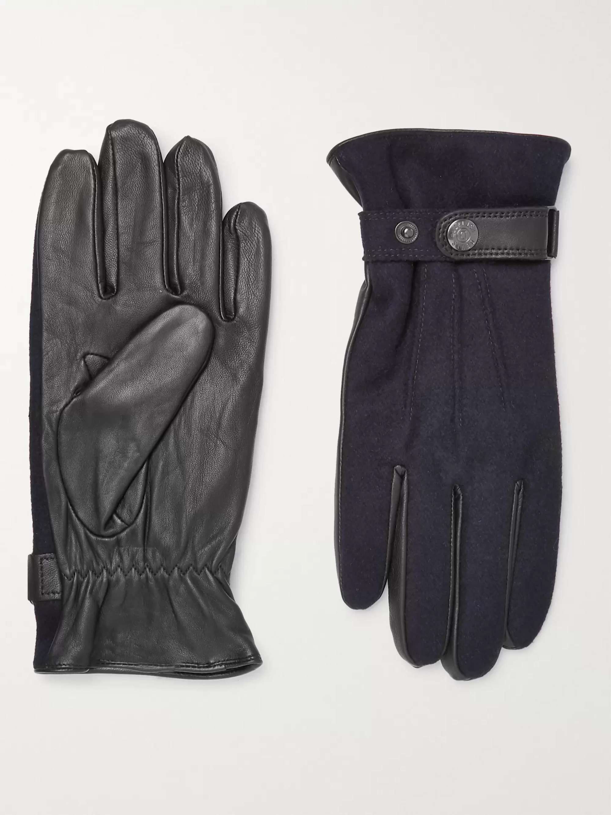 DENTS Flannel and Leather Gloves