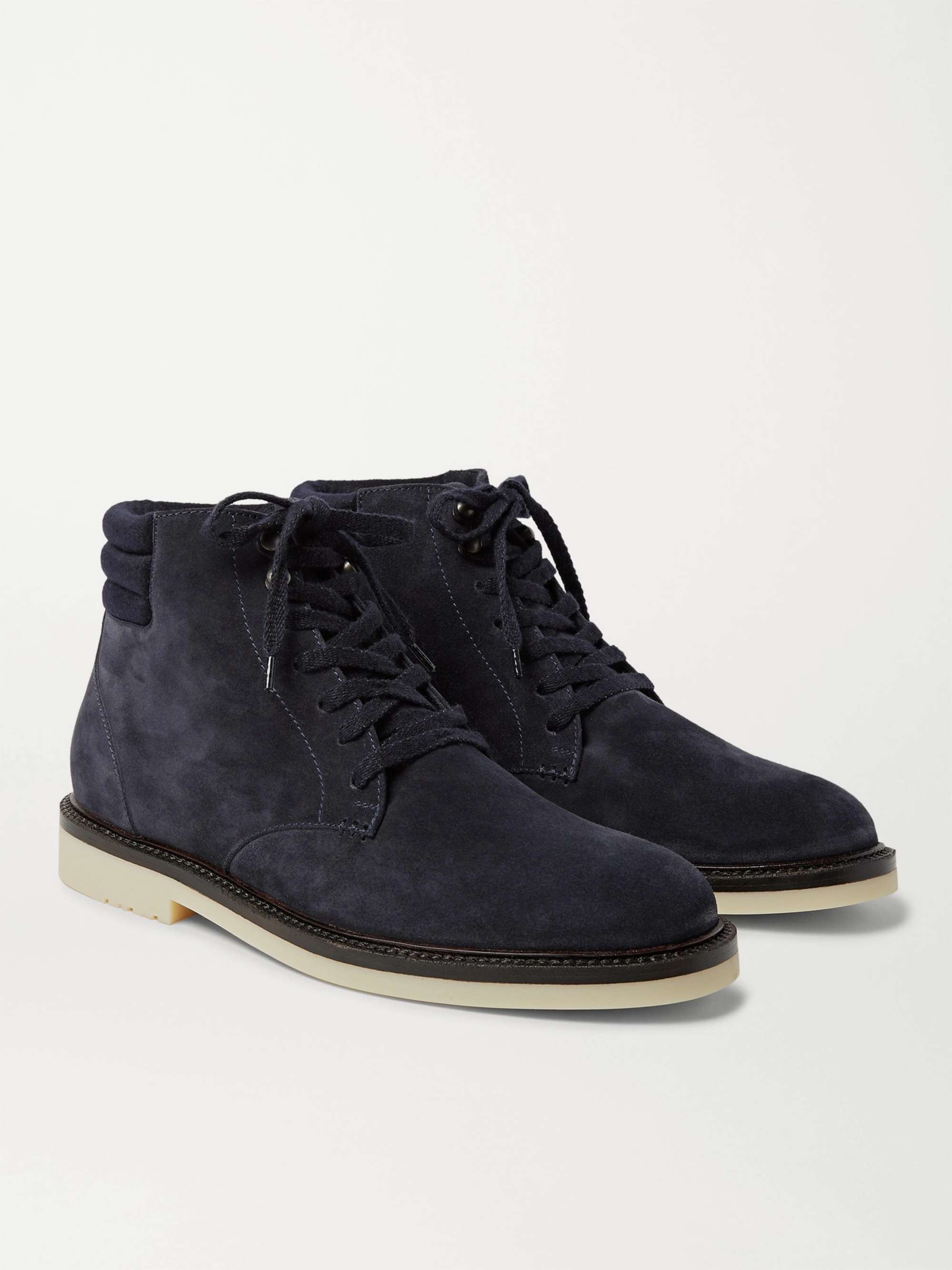 LORO PIANA Icer Walk Cashmere-Lined Water-Repellent Suede Boots