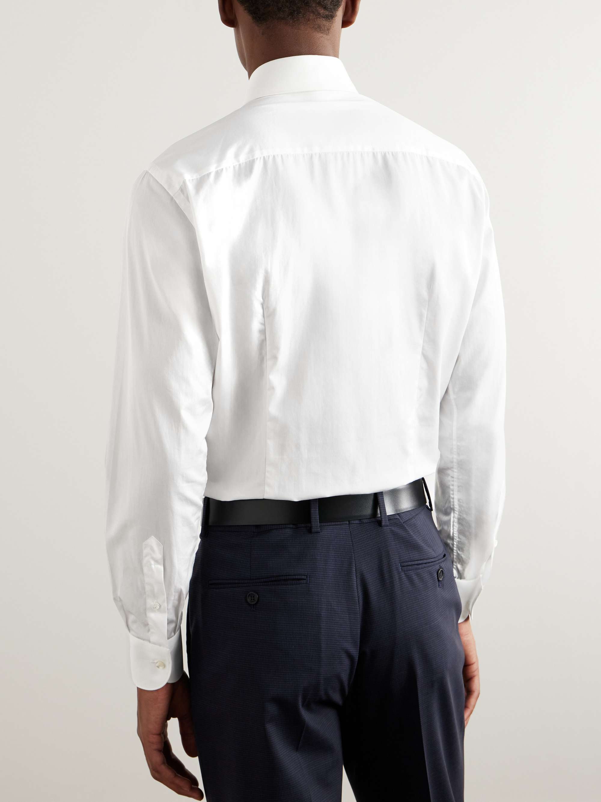 BRIONI White Cotton-Poplin Shirt