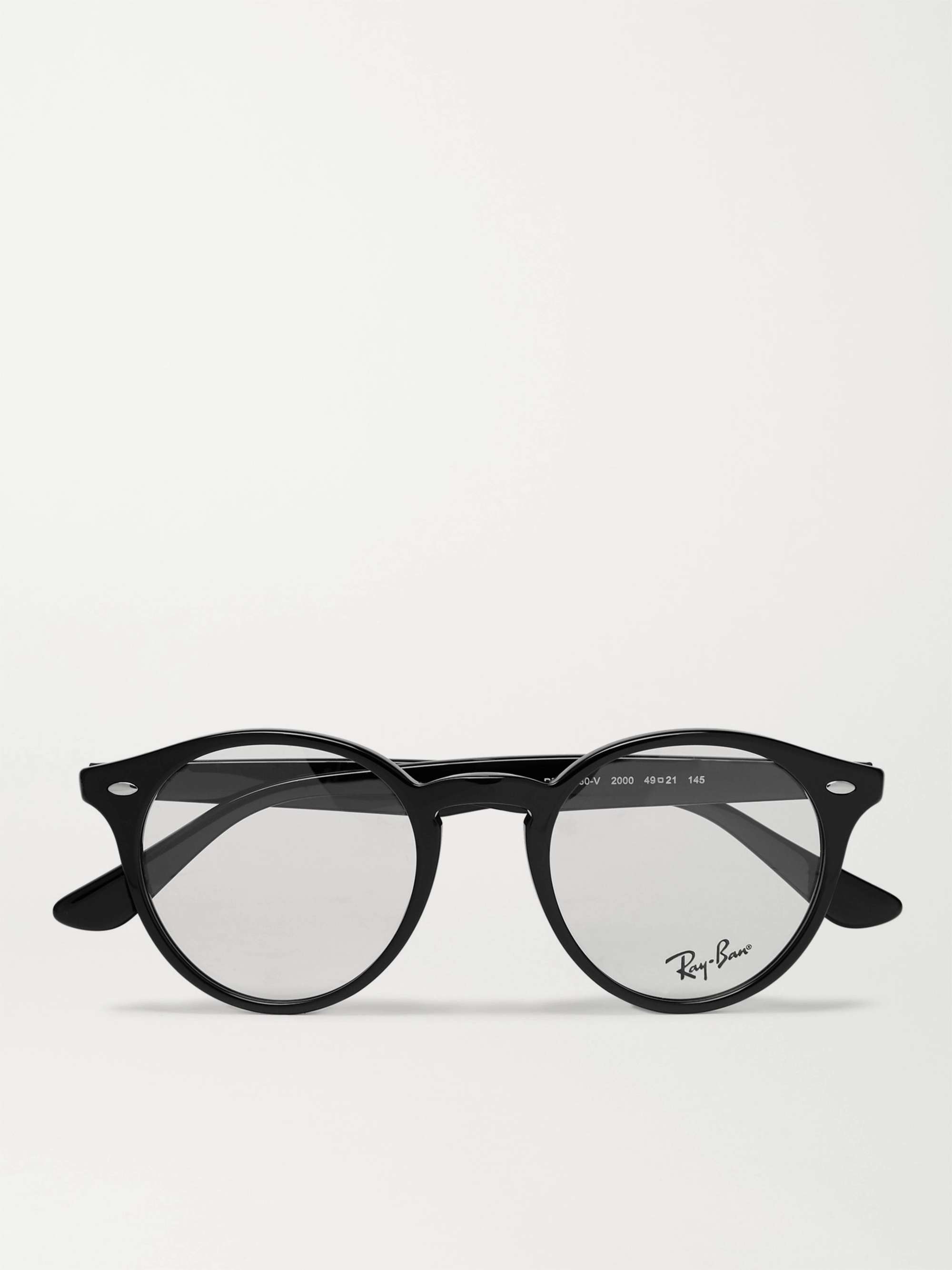 Fisherman Reserve Backward Black Round-Frame Acetate Optical Glasses | RAY-BAN | MR PORTER