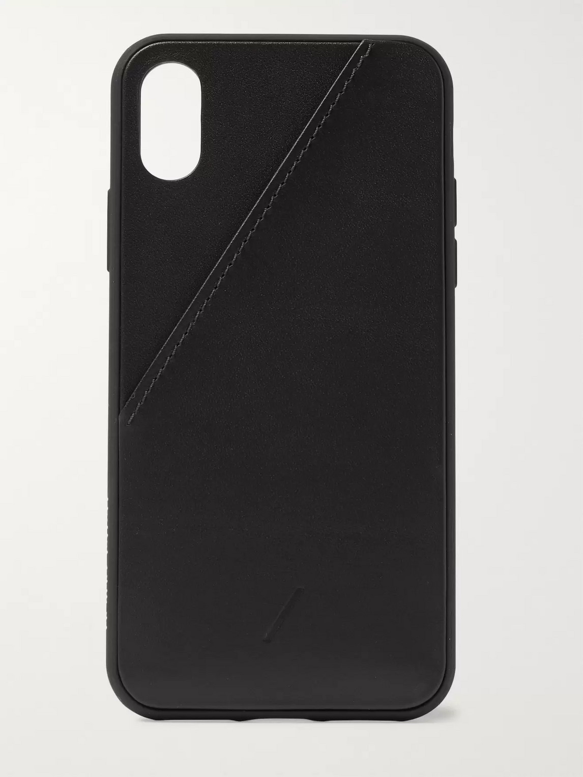 Native Union Clic Card Leather Iphone X And Xs Case In Black