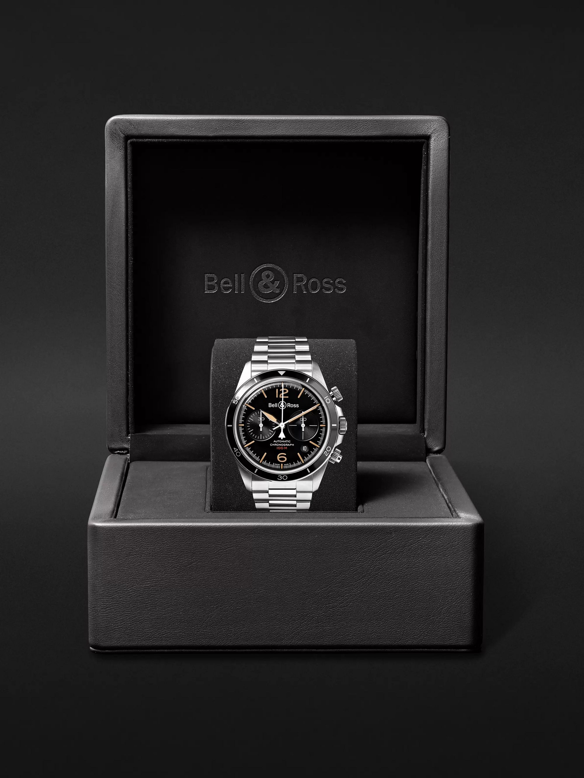 BELL & ROSS BR V2-94 Heritage Steel Automatic Chronograph 41mm Stainless Steel Watch, Ref. No. BRV294-HER-ST/SST