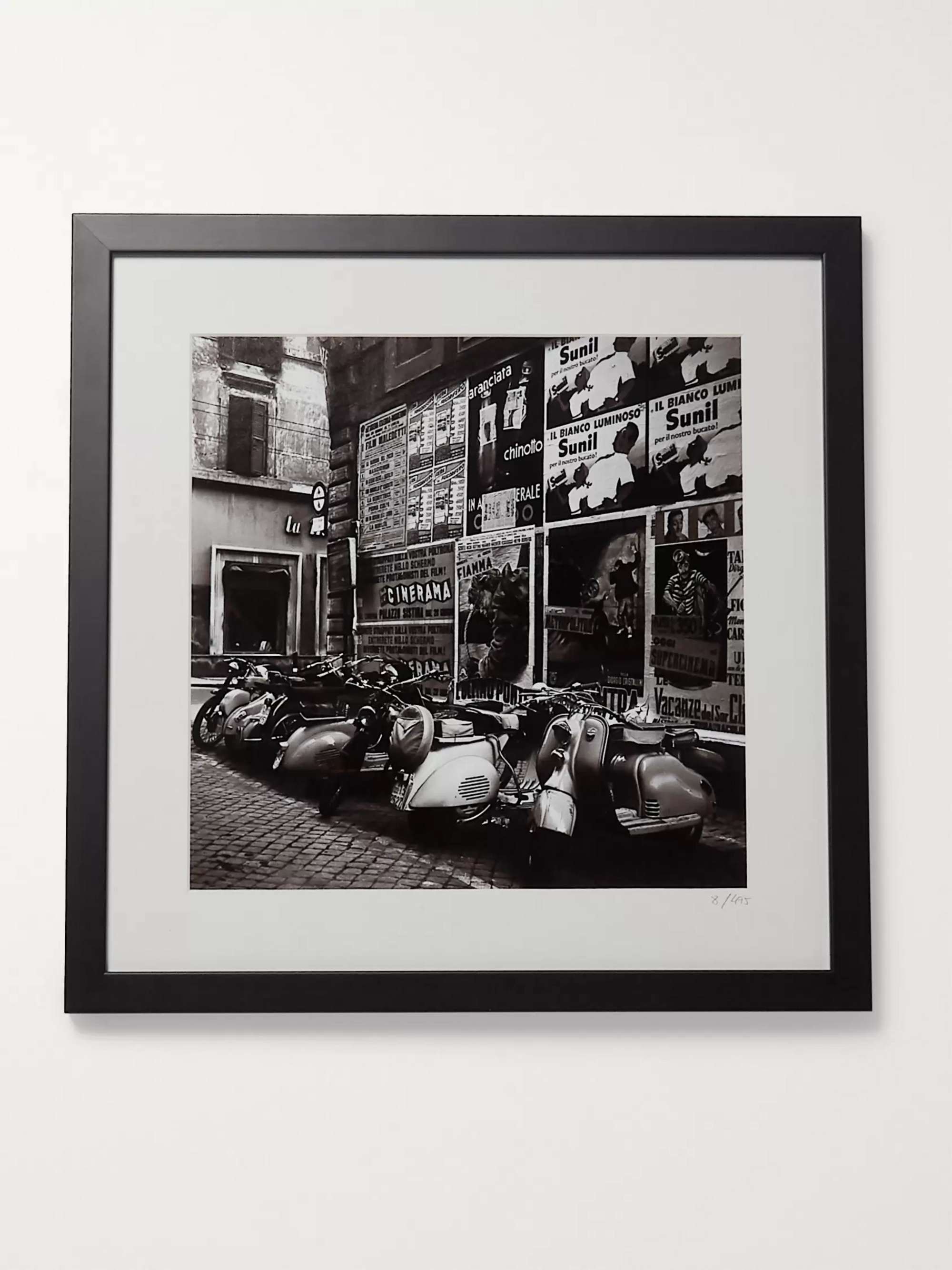 SONIC EDITIONS Framed 1955 Scooters in Rome Print, 16" x 20"
