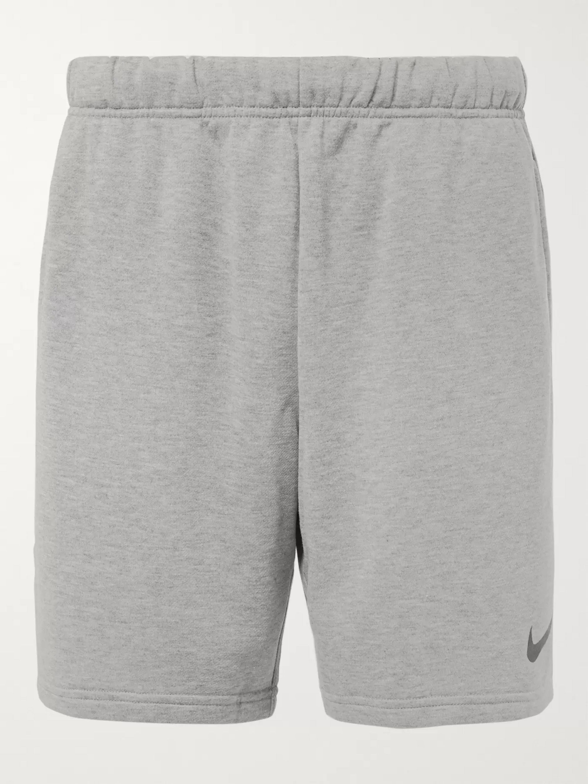 nike gray fleece shorts
