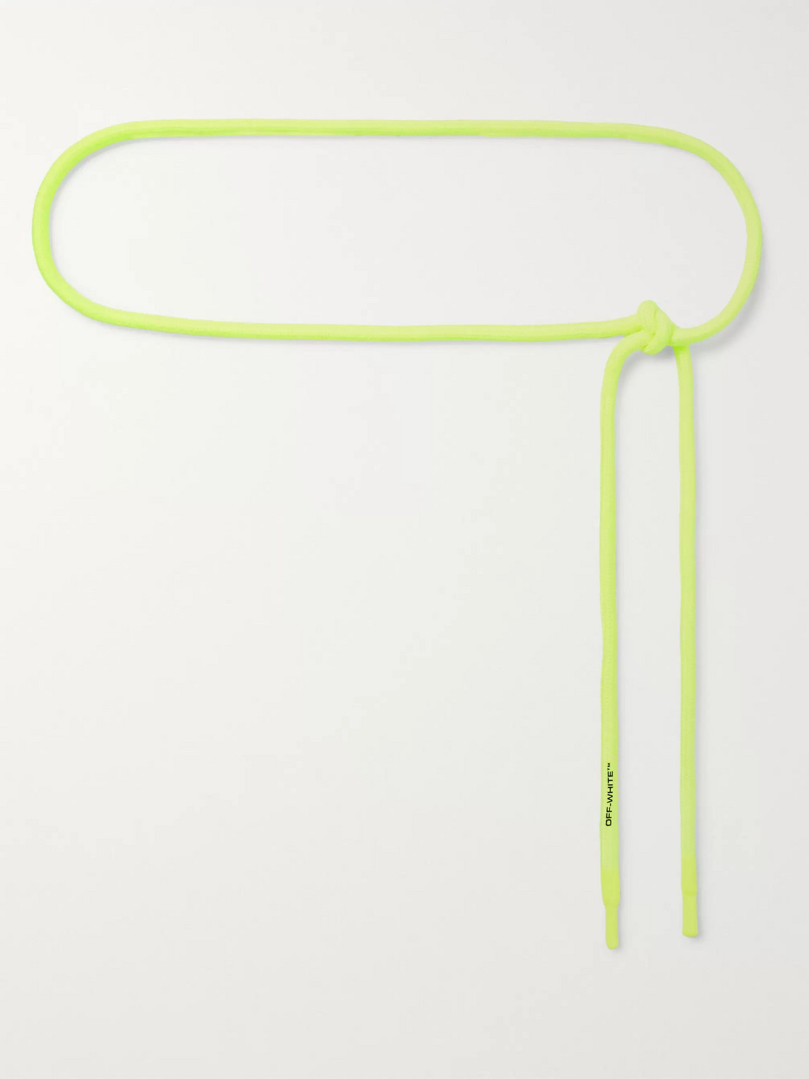 Off-white Logo-print Neon Cotton-cord Belt In Yellow