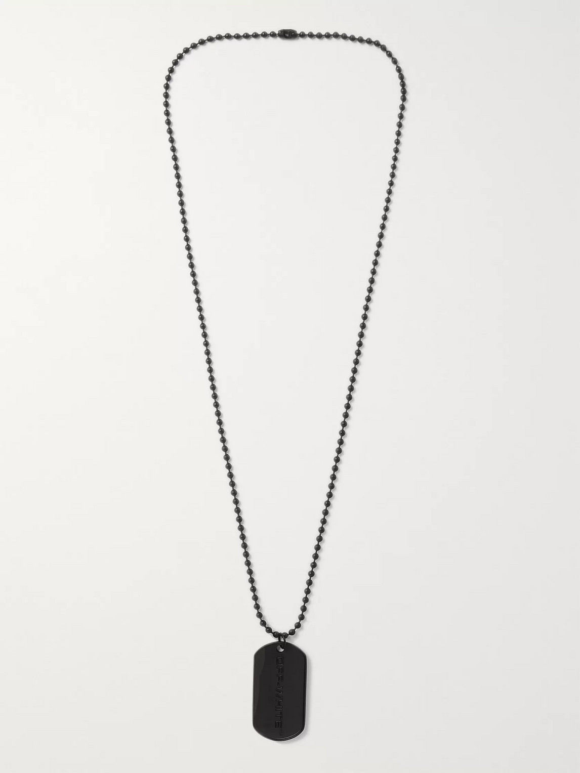 OFF-WHITE ENGRAVED BLACKENED NECKLACE