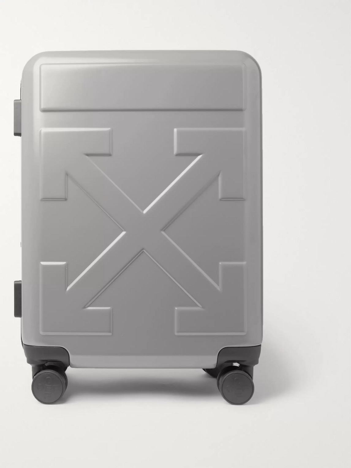 Off-white Arrow Polycarbonate Carry-on Suitcase In Silver