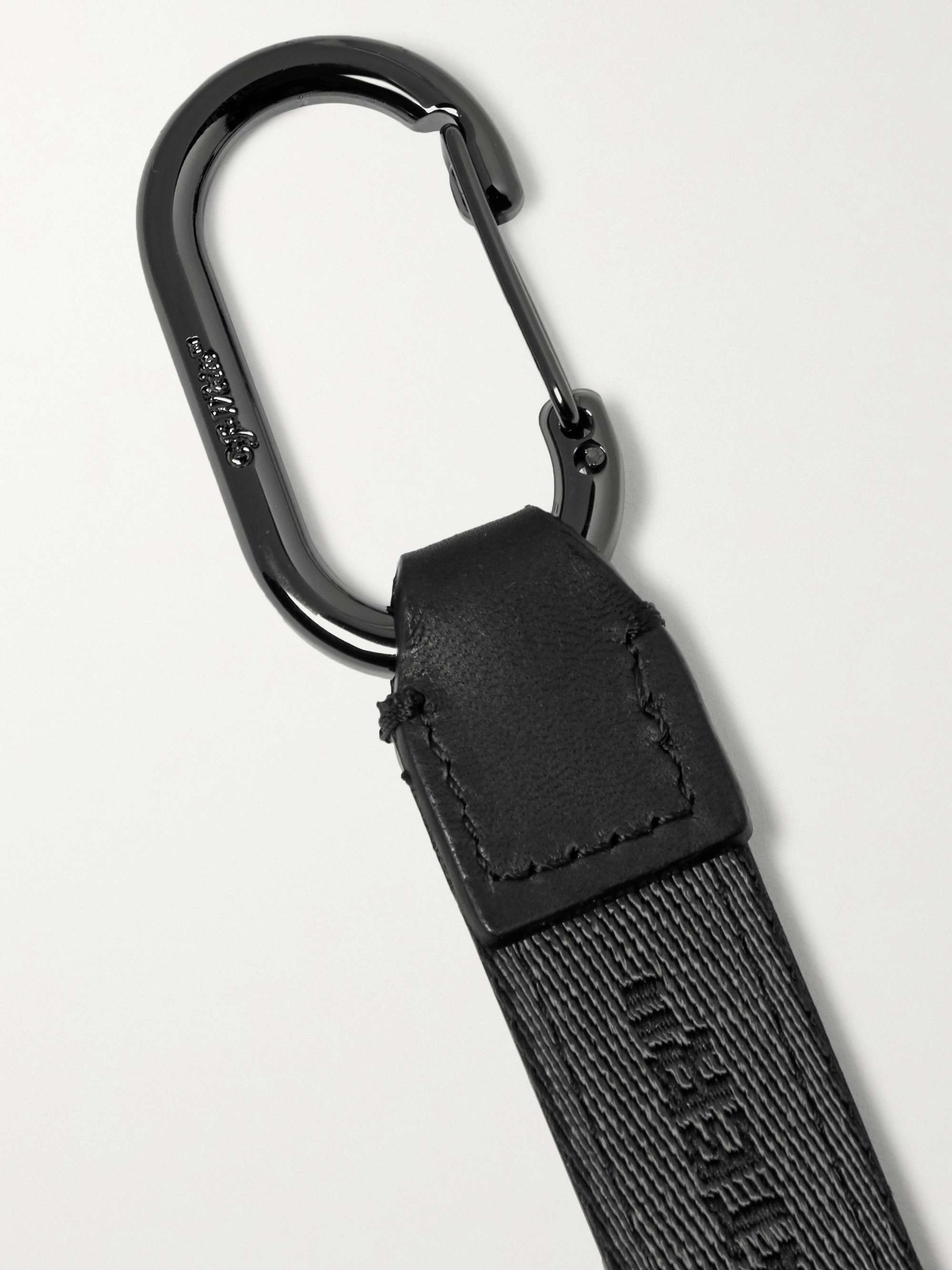 OFF-WHITE Leather-Trimmed Webbing Key Fob