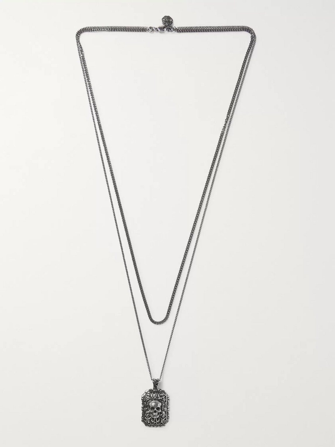 Alexander Mcqueen Burnished Silver-tone Necklace