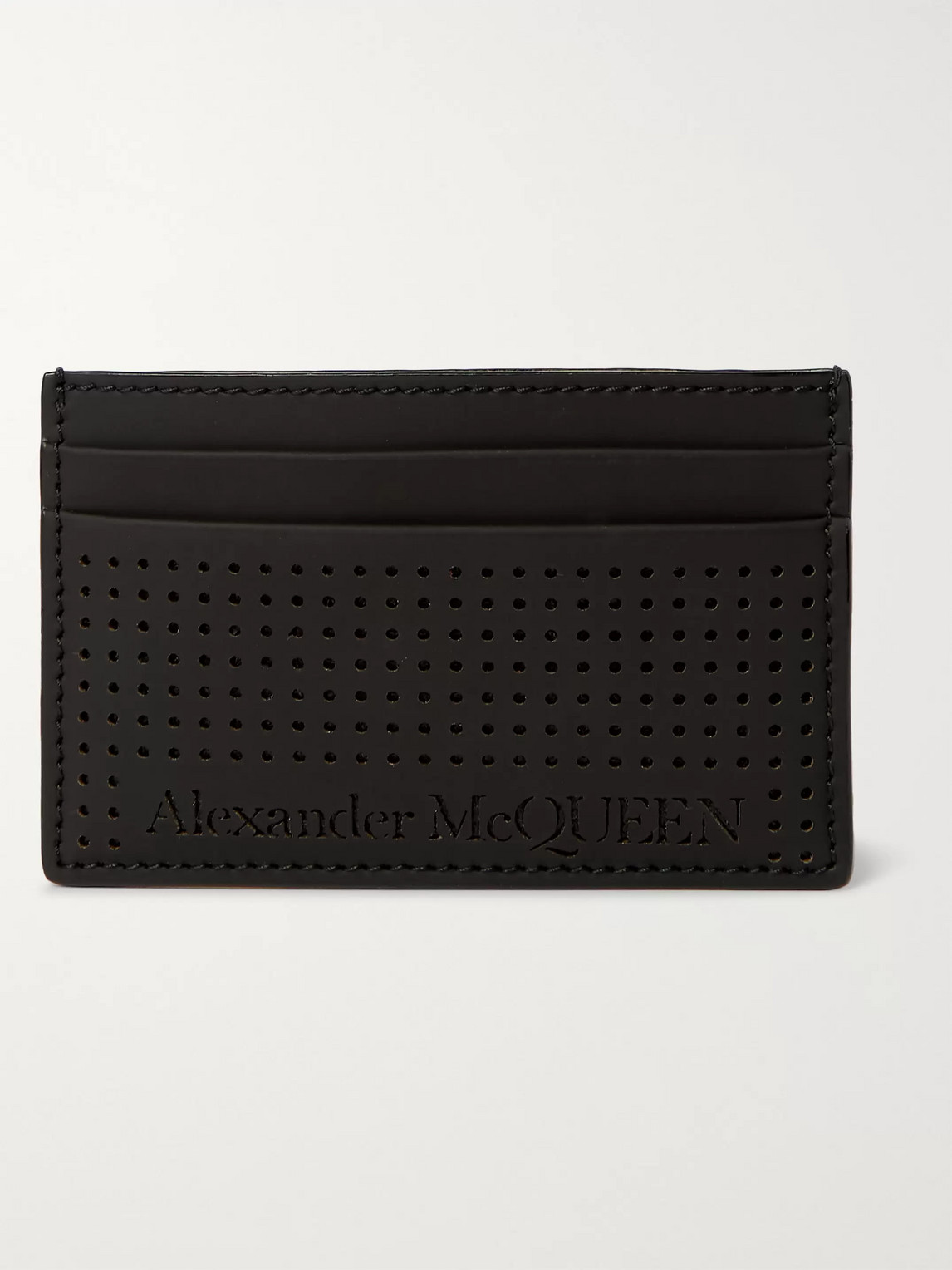 ALEXANDER MCQUEEN PERFORATED LEATHER CARDHOLDER