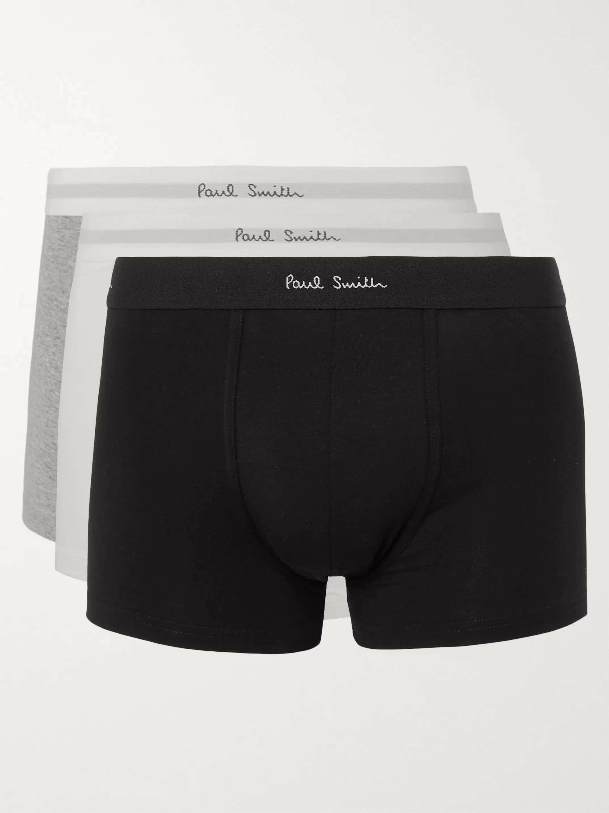 폴 스미스 PAUL SMITH Three-Pack Stretch-Cotton Boxer Briefs,Multi