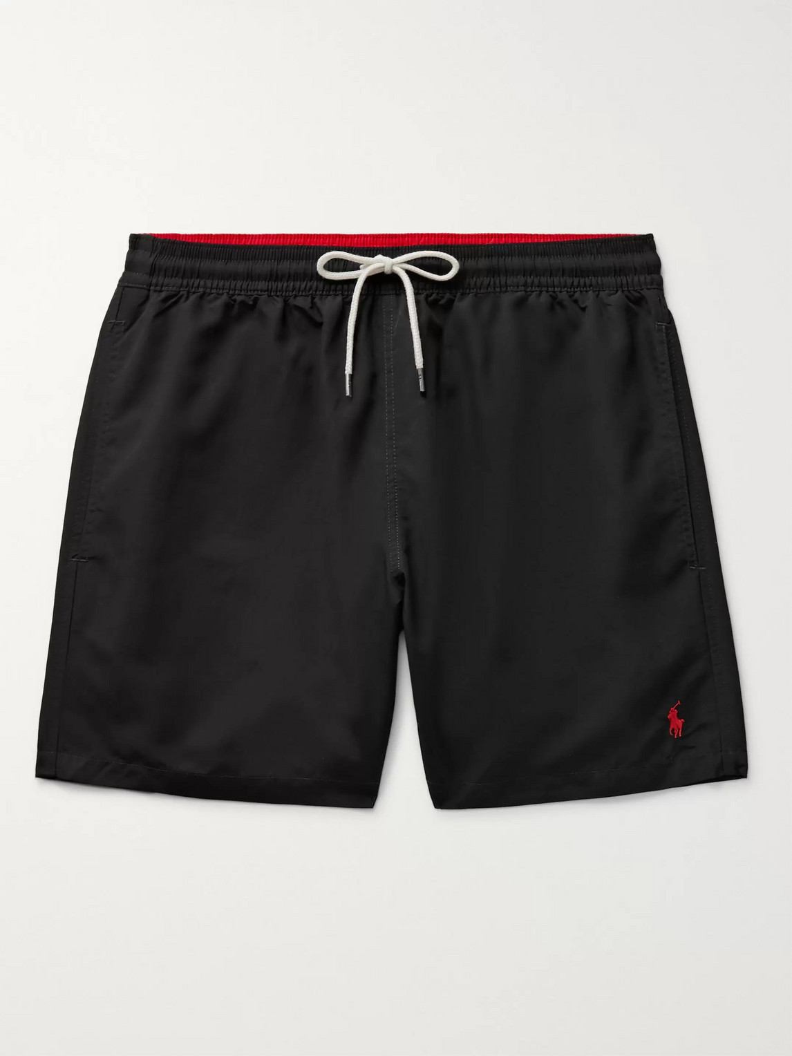 Polo Ralph Lauren Traveler Mid-length Swim Shorts In Black