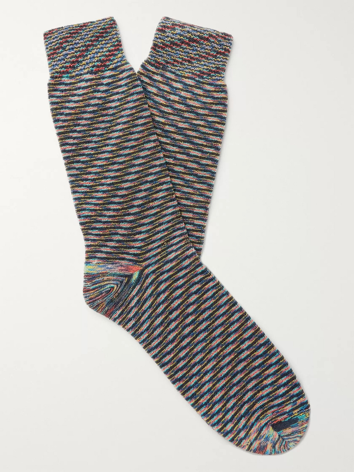 Missoni Striped Cotton-blend Jacquard Socks In Multi