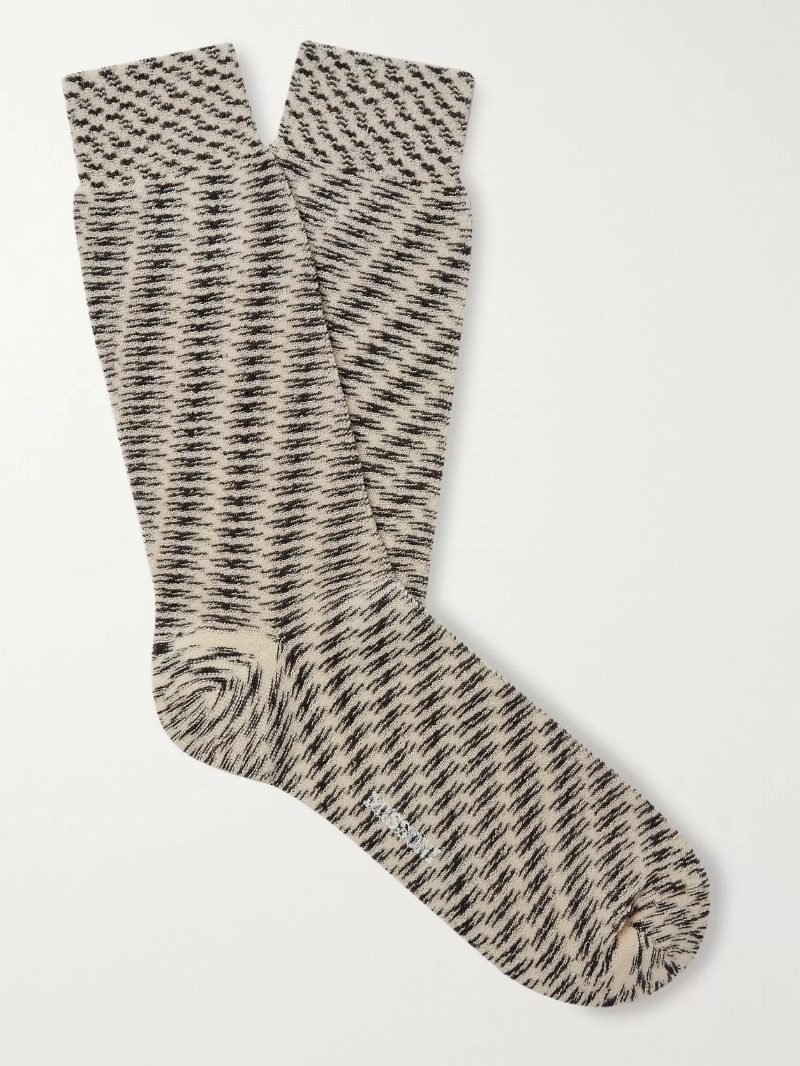 Missoni Striped Cotton-blend Jacquard Socks In Neutrals