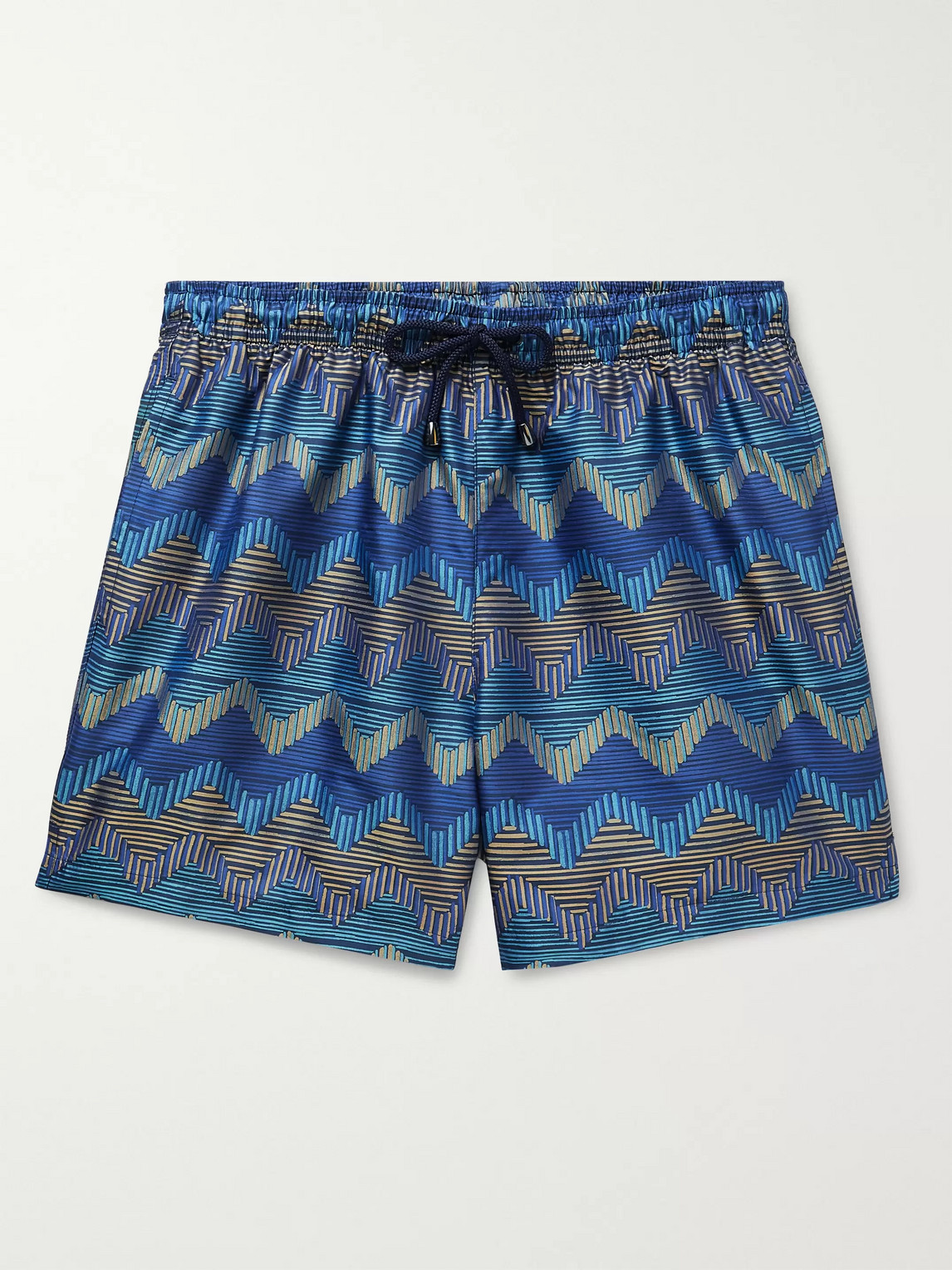 Missoni Mid-length Printed Swim Shorts In Blue