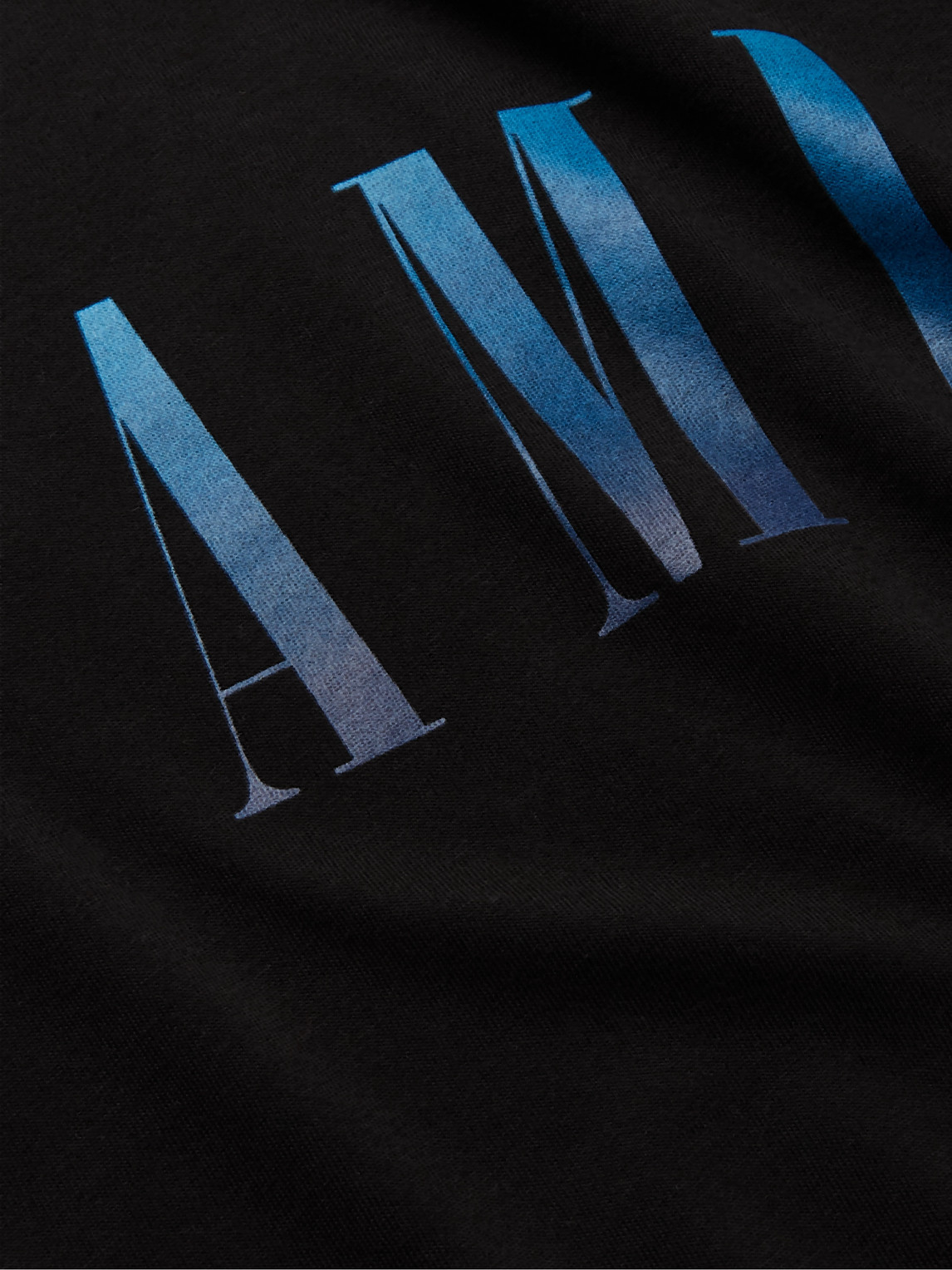 Shop Amiri Logo-print Cotton-jersey T-shirt In Black