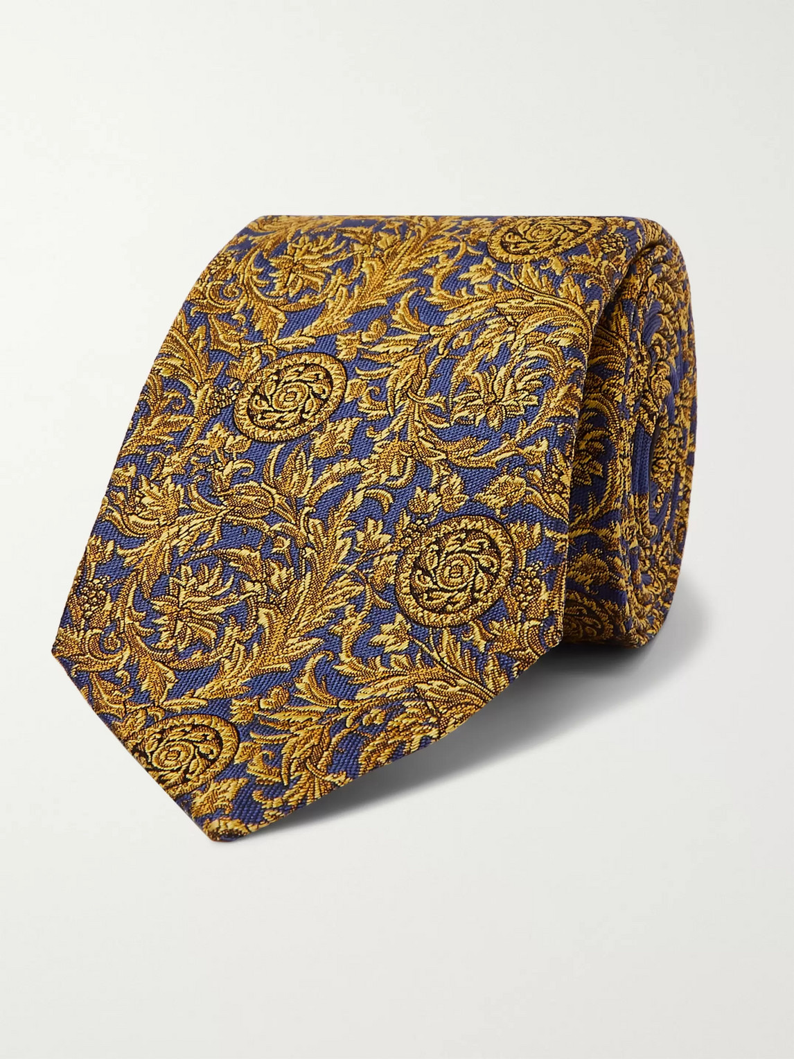 Versace 8cm Silk-jacquard Tie In Blue