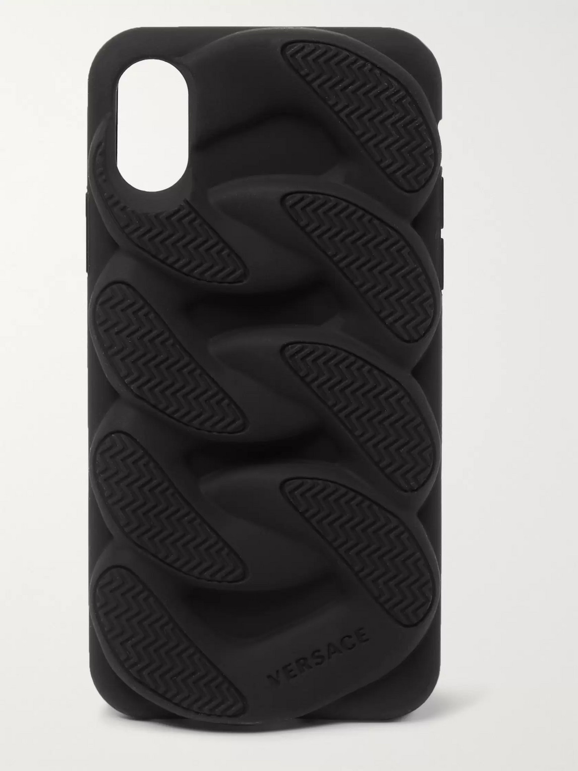 Versace Chain Reaction Silicone Iphone X Case In Black