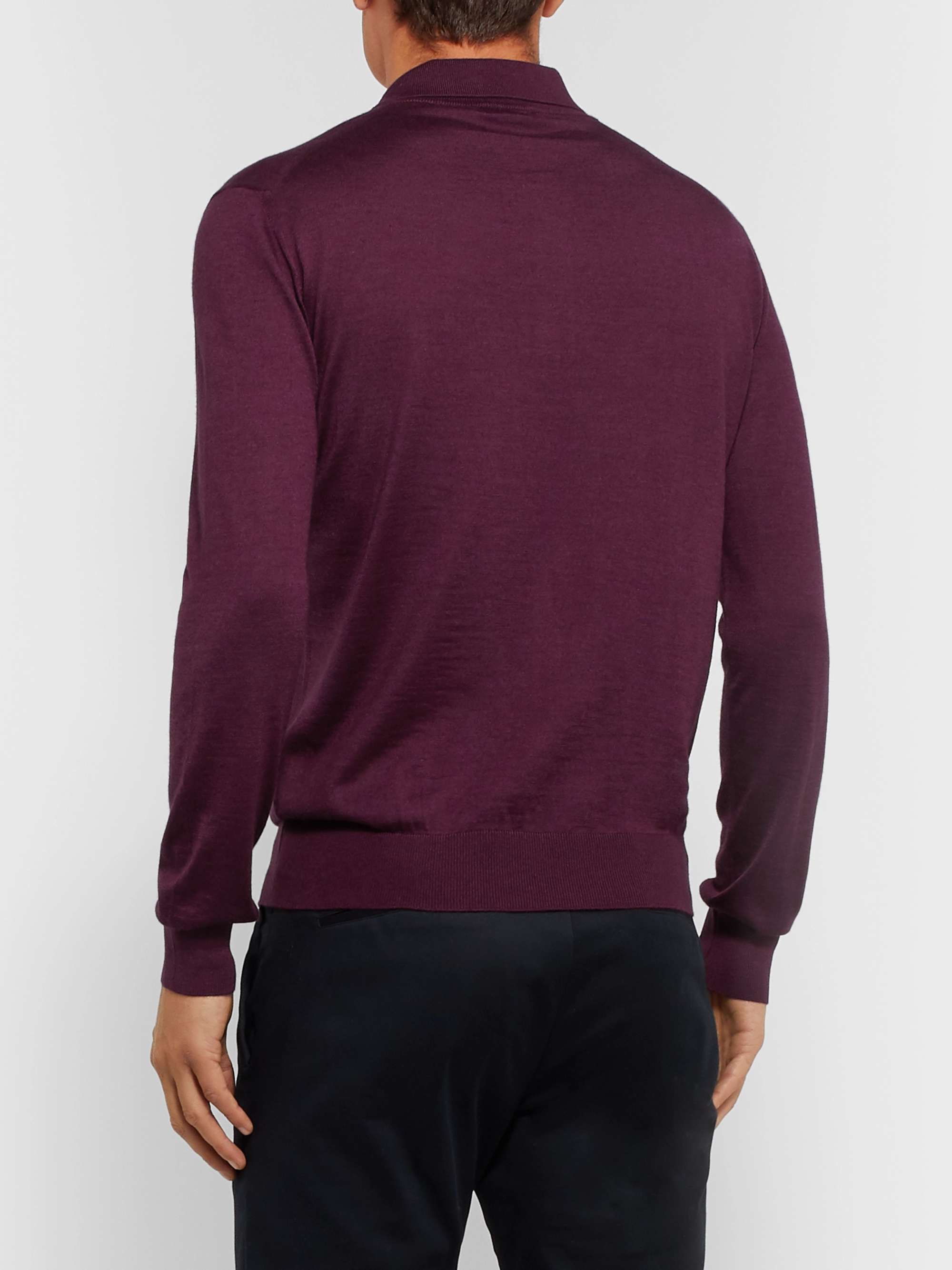 CHARVET Cashmere and Silk-Blend Polo Shirt
