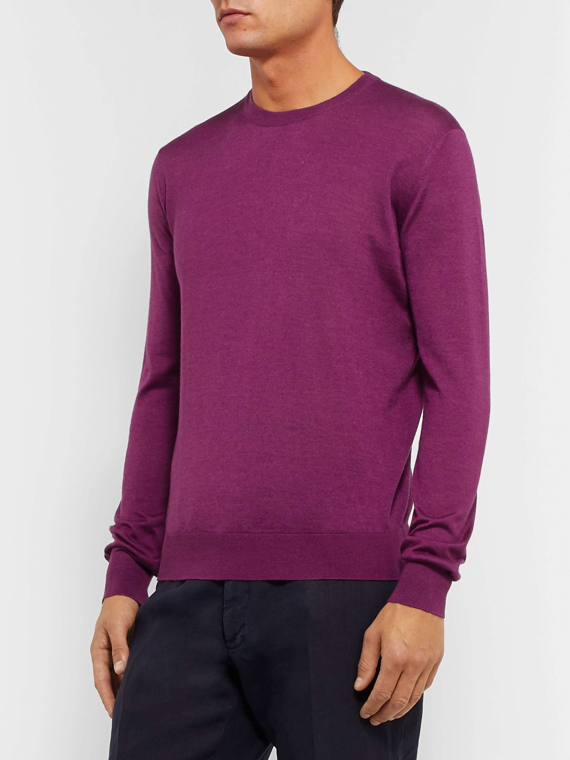 CHARVET Slim-Fit Cashmere and Silk-Blend Sweater