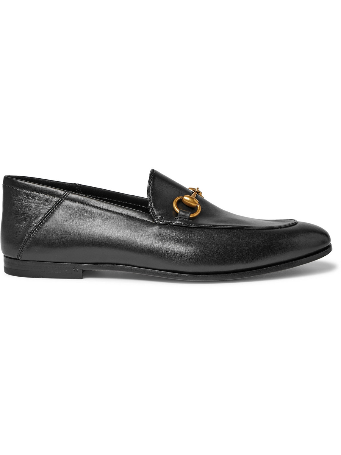 Brixton Horsebit Collapsible-Heel Leather Loafers