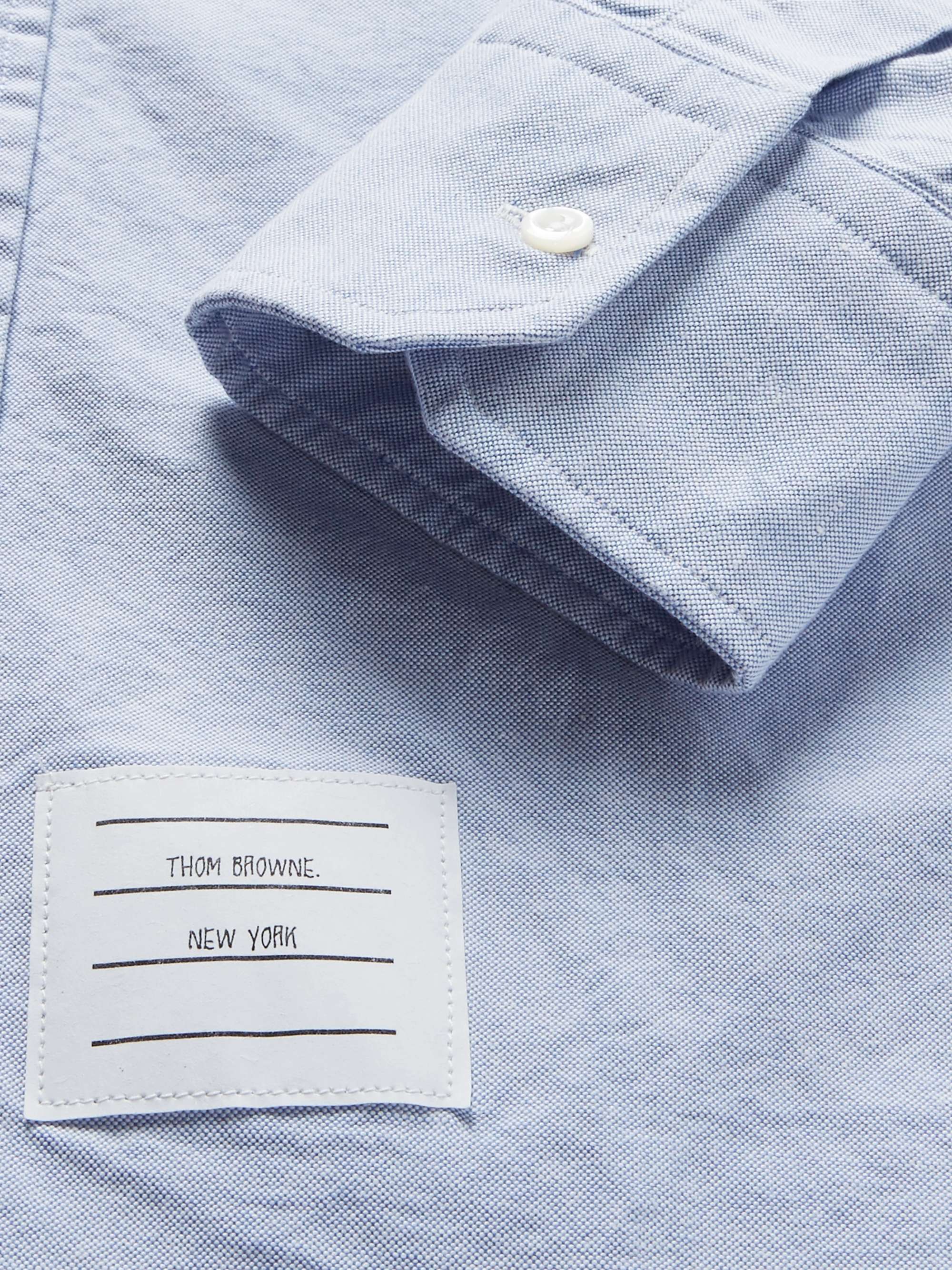 THOM BROWNE Slim-Fit Button-Down Collar Cotton Oxford Shirt