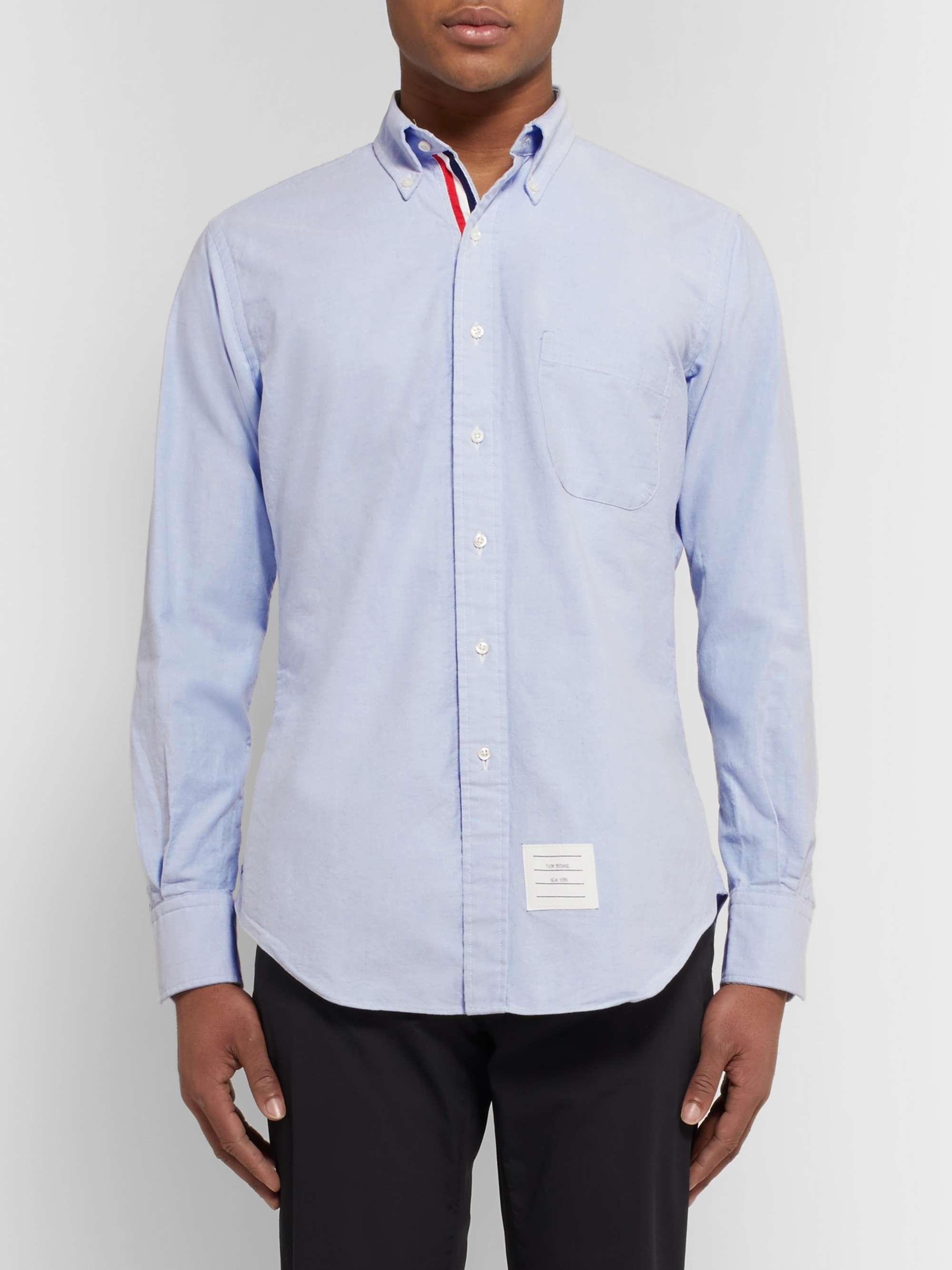 THOM BROWNE Slim-Fit Button-Down Collar Cotton Oxford Shirt