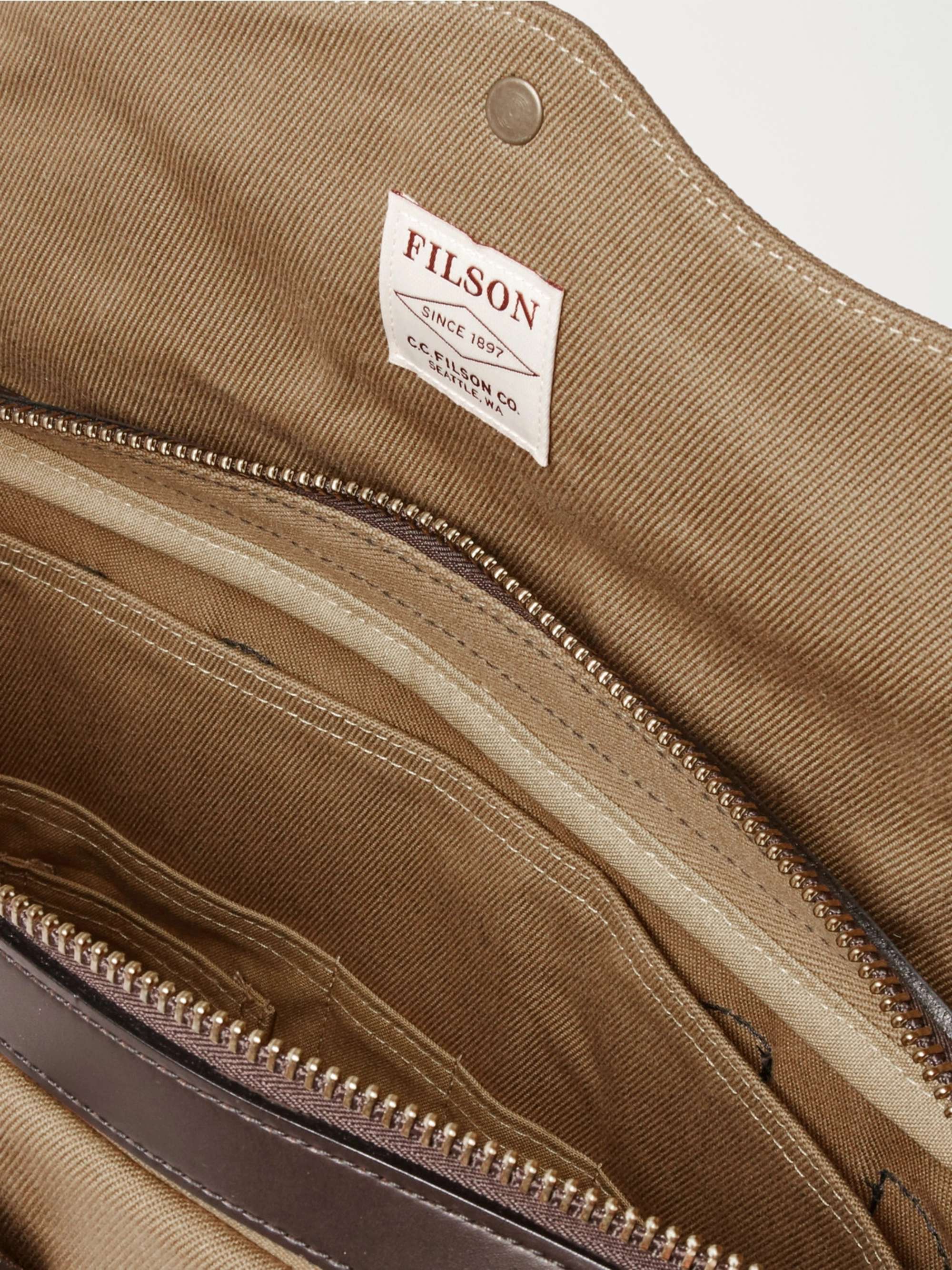 FILSON Original Leather-Trimmed Twill Briefcase