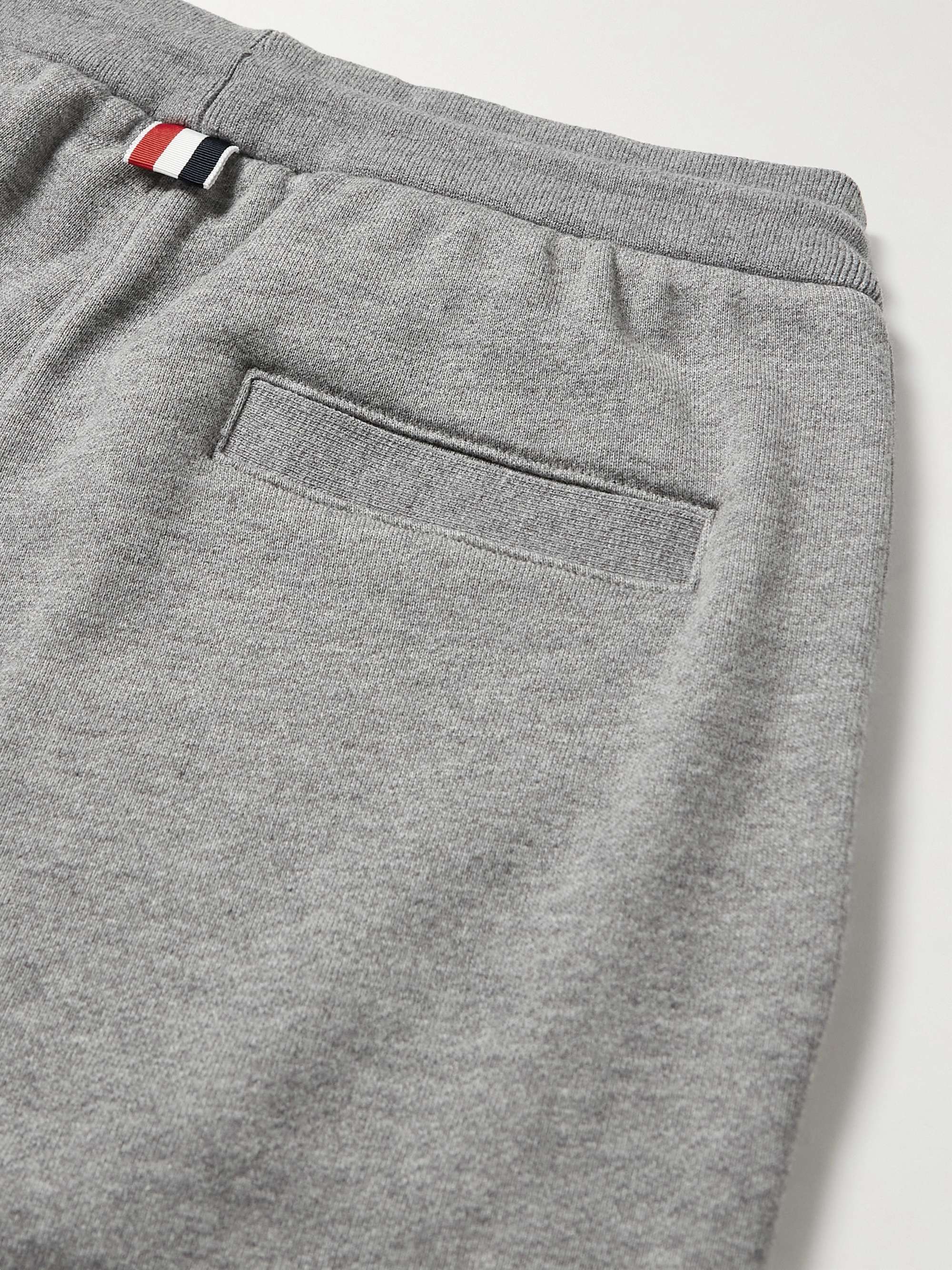 THOM BROWNE Tapered Striped Cotton-Jersey Sweatpants