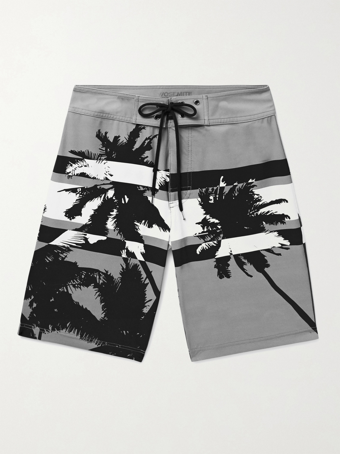 James Perse Y/osemite Long-length Printed Swim Shorts In Gray