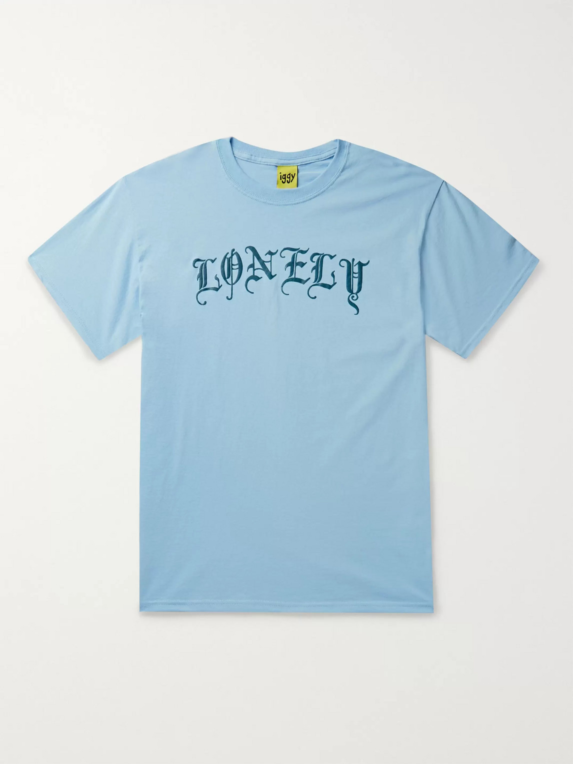 Iggy Printed Cotton-blend Jersey T-shirt In Blue