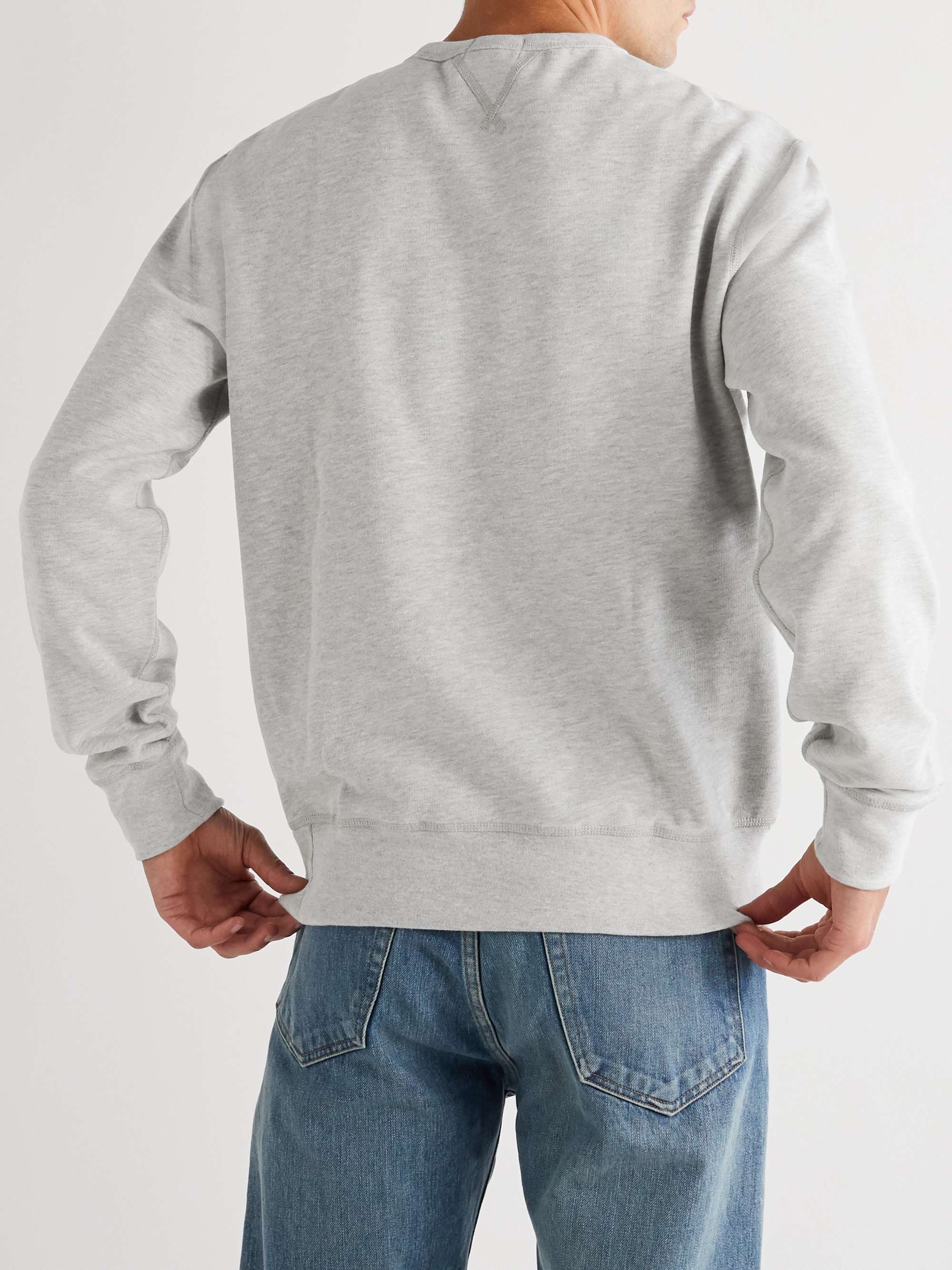 POLO RALPH LAUREN Logo-Embroidered Cotton-Blend Jersey Sweatshirt