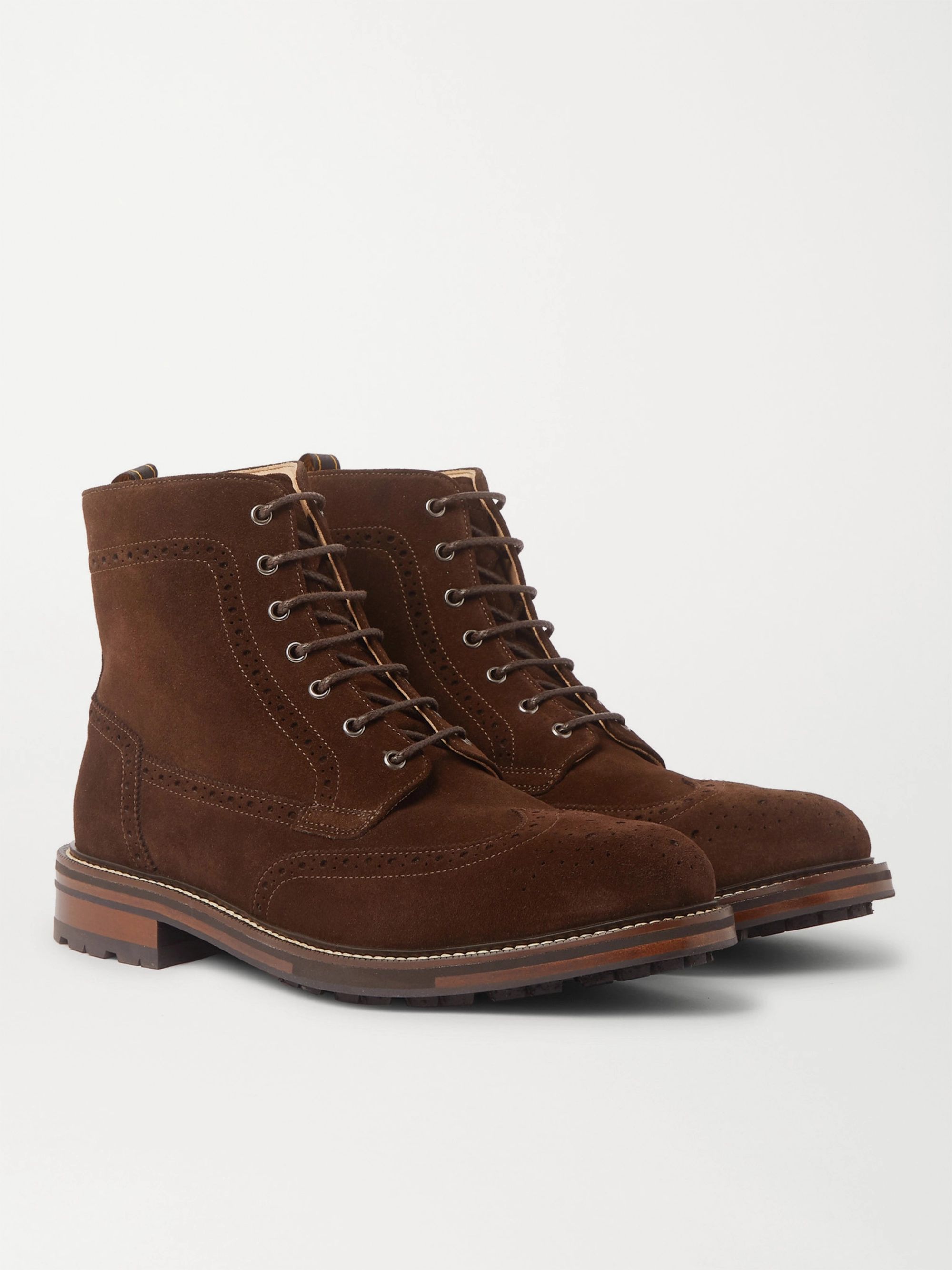 the suede brogue boot