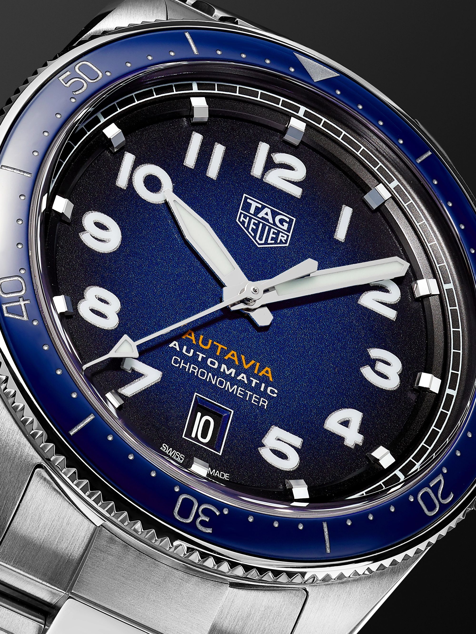 TAG Heuer Autavia Automatic Chronometer 42mm Steel Watch, Ref. No. WBE5116.EB0173