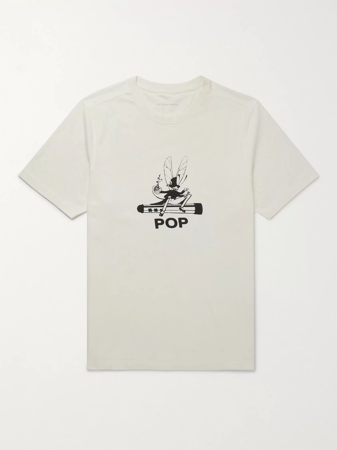 Pop Trading Company Printed Cotton-jersey T-shirt In Neutrals