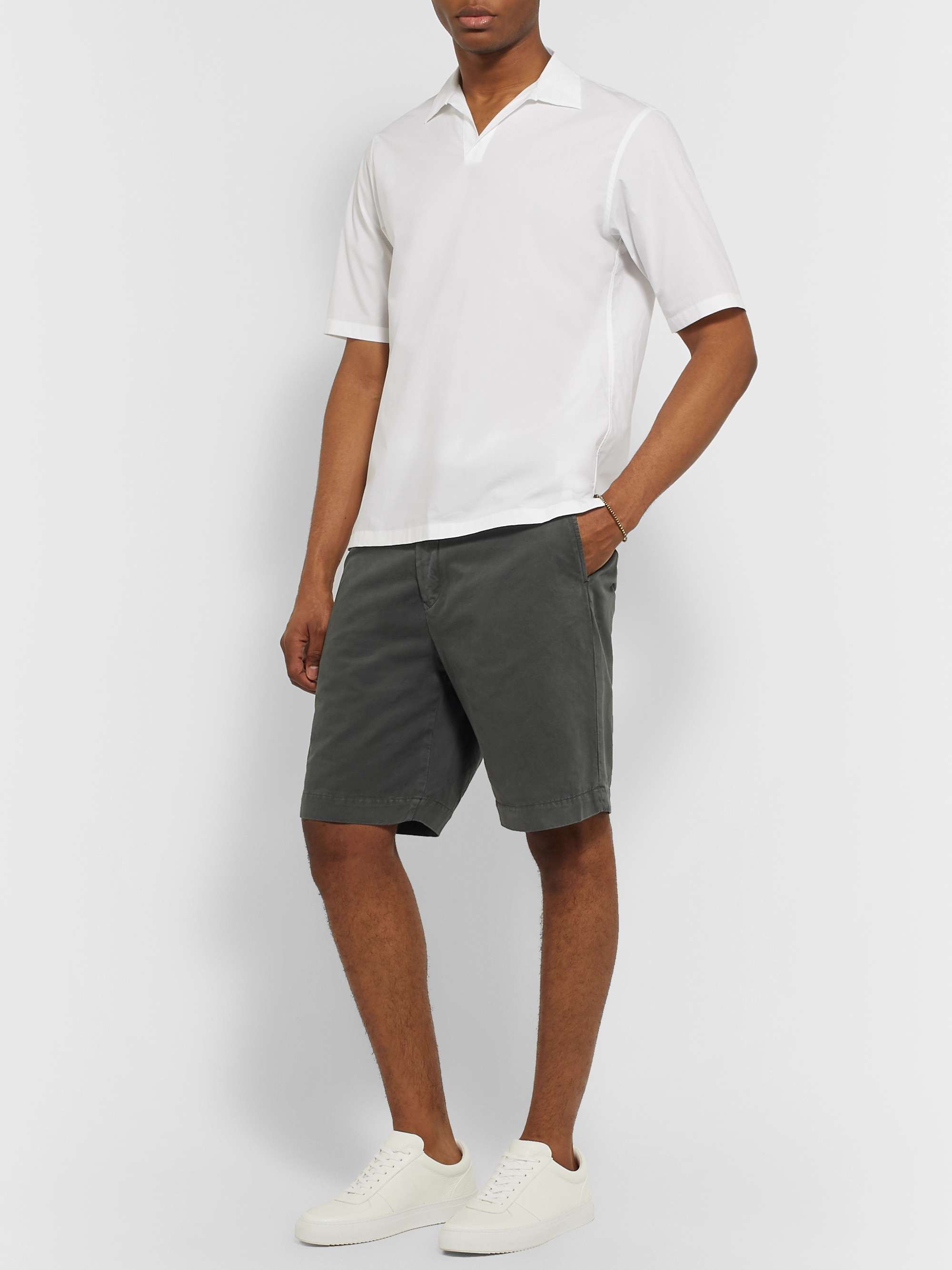 MR P. Garment-Dyed Cotton-Twill Bermuda Shorts
