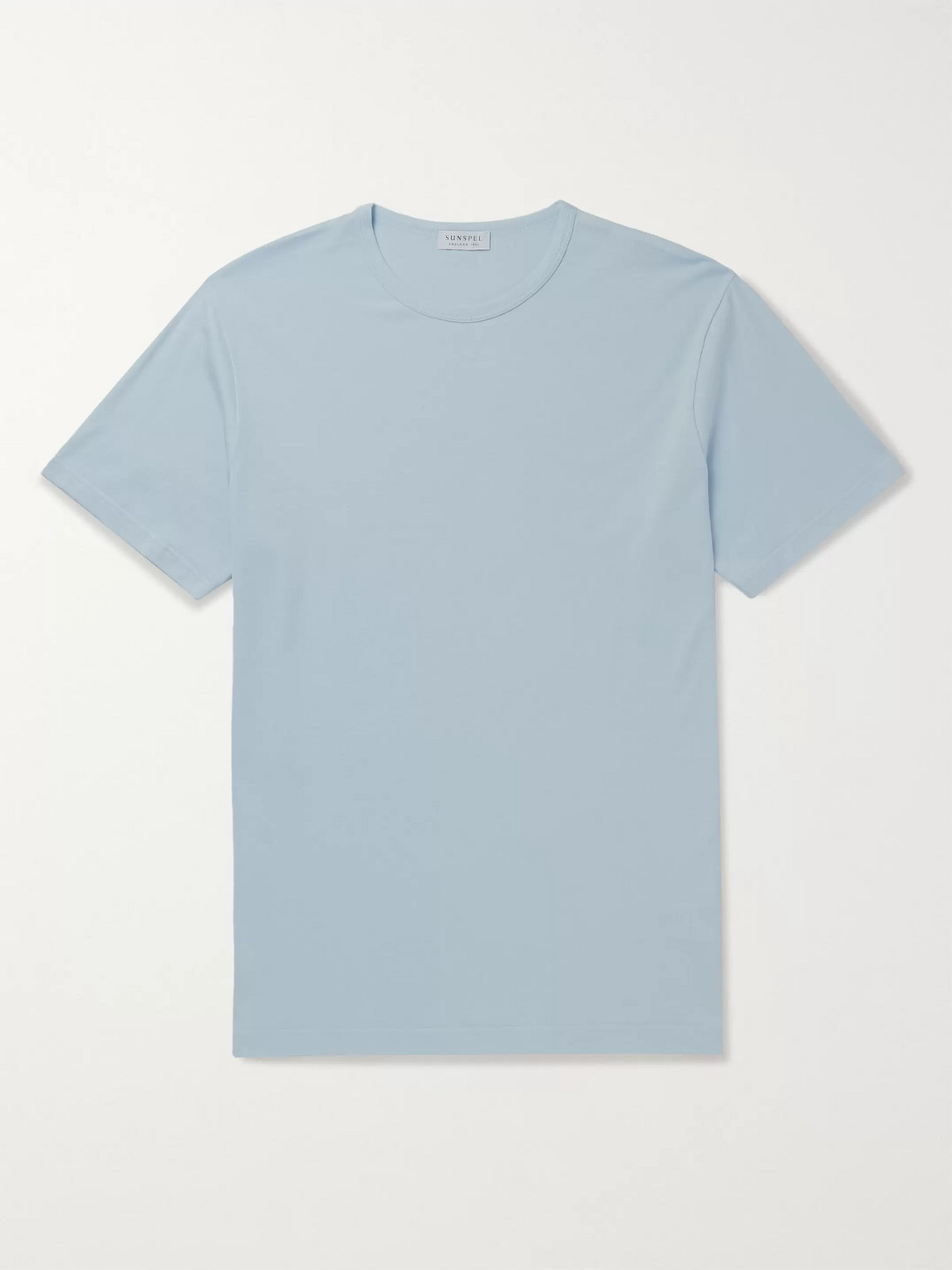 Sunspel Pima Cotton-jersey T-shirt In Blue