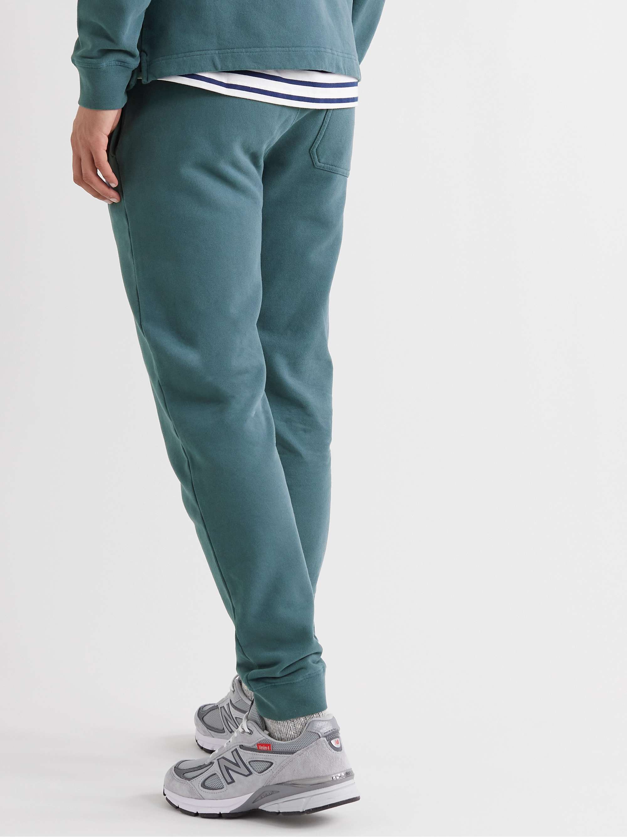 SUNSPEL Tapered Brushed Loopback Cotton-Jersey Sweatpants