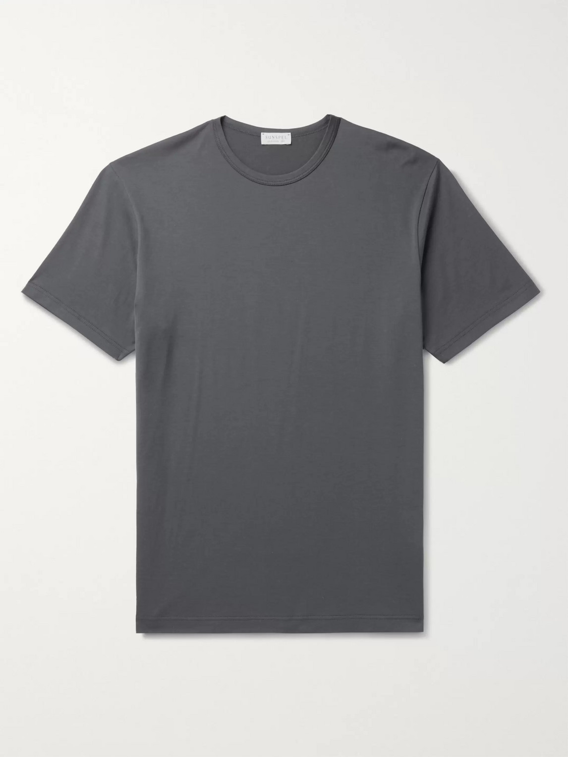 Sunspel Pima Cotton-jersey T-shirt In Gray
