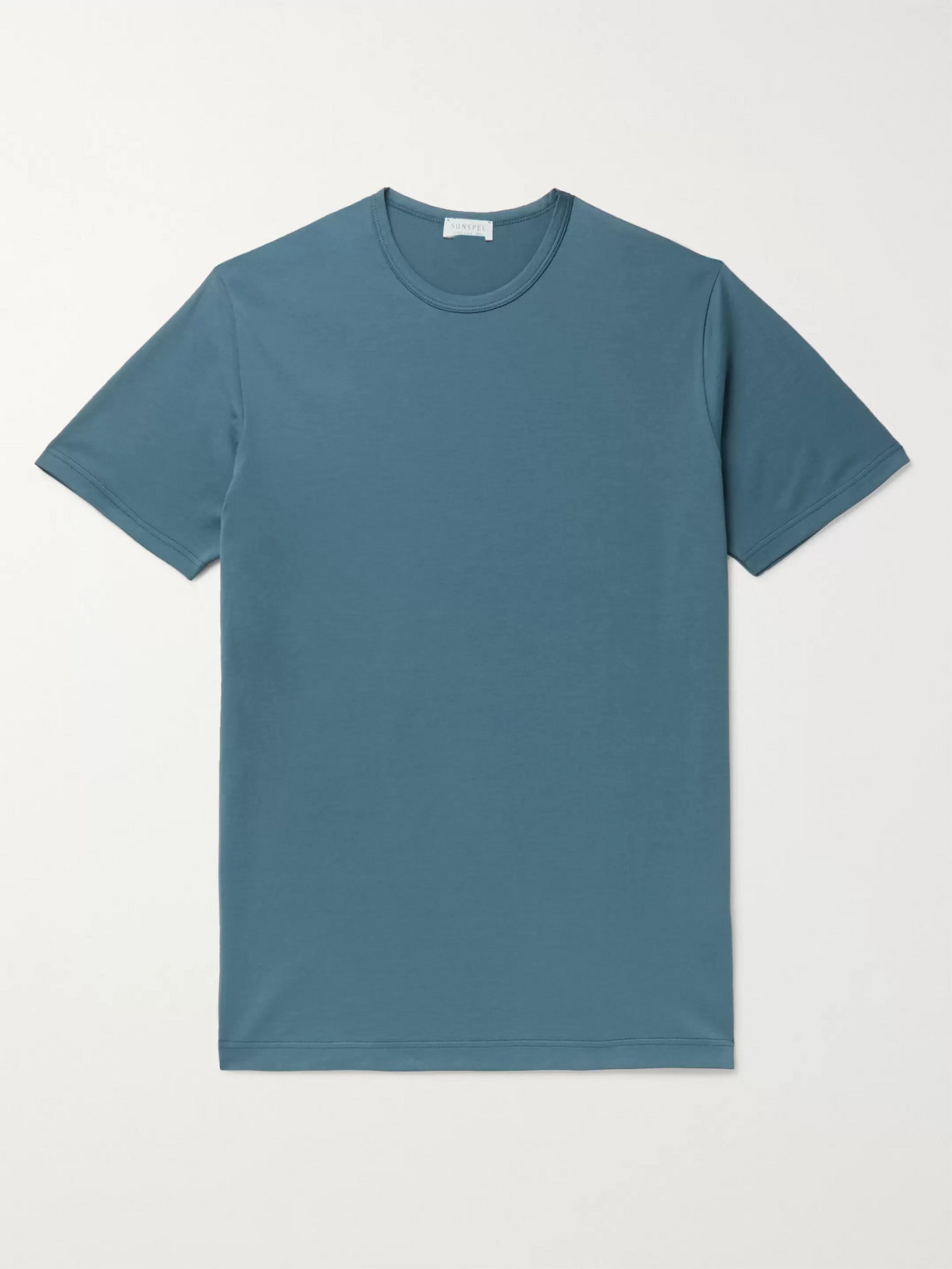 Sunspel Pima Cotton-jersey T-shirt In Blue