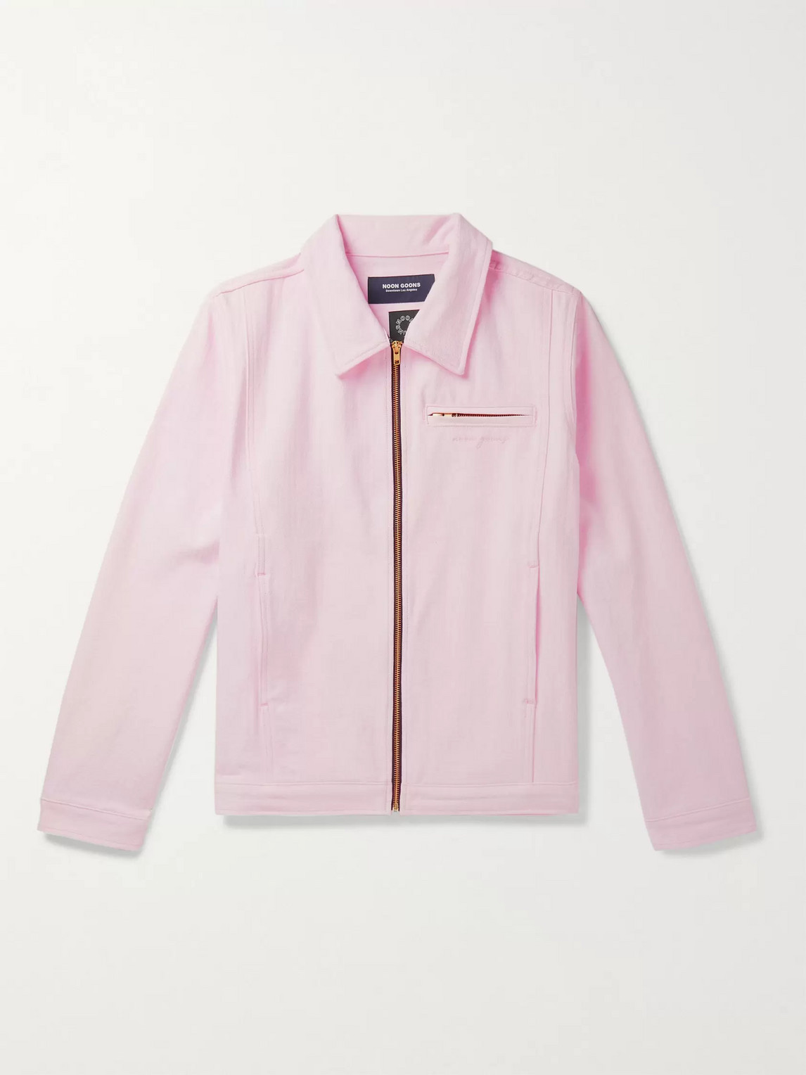Noon Goons Glasser Oversized Garment-dyed Denim Jacket In Pink