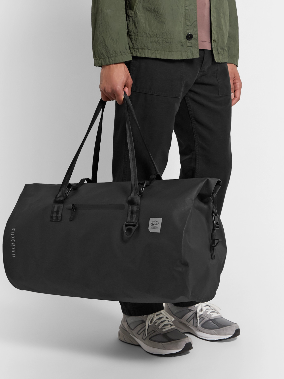 Herschel Supply Co Trail Coast Tarpaulin Dry Duffle Bag In Black