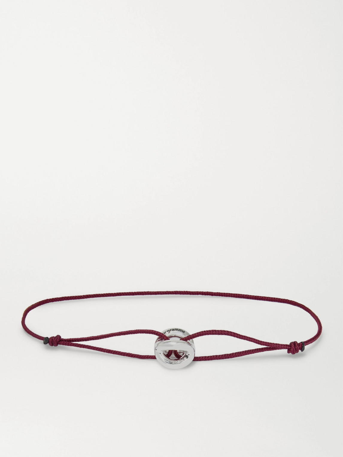 LE GRAMME STERLING SILVER AND CORD BRACELET