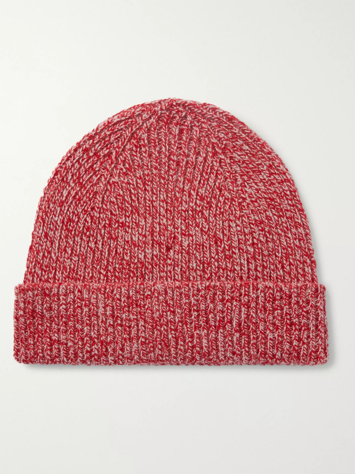 Mr P Ribbed Wool Beanie In Red