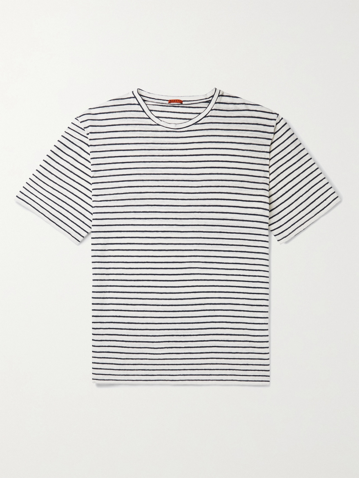 Barena Venezia Striped Linen Polo Shirt In Neutrals