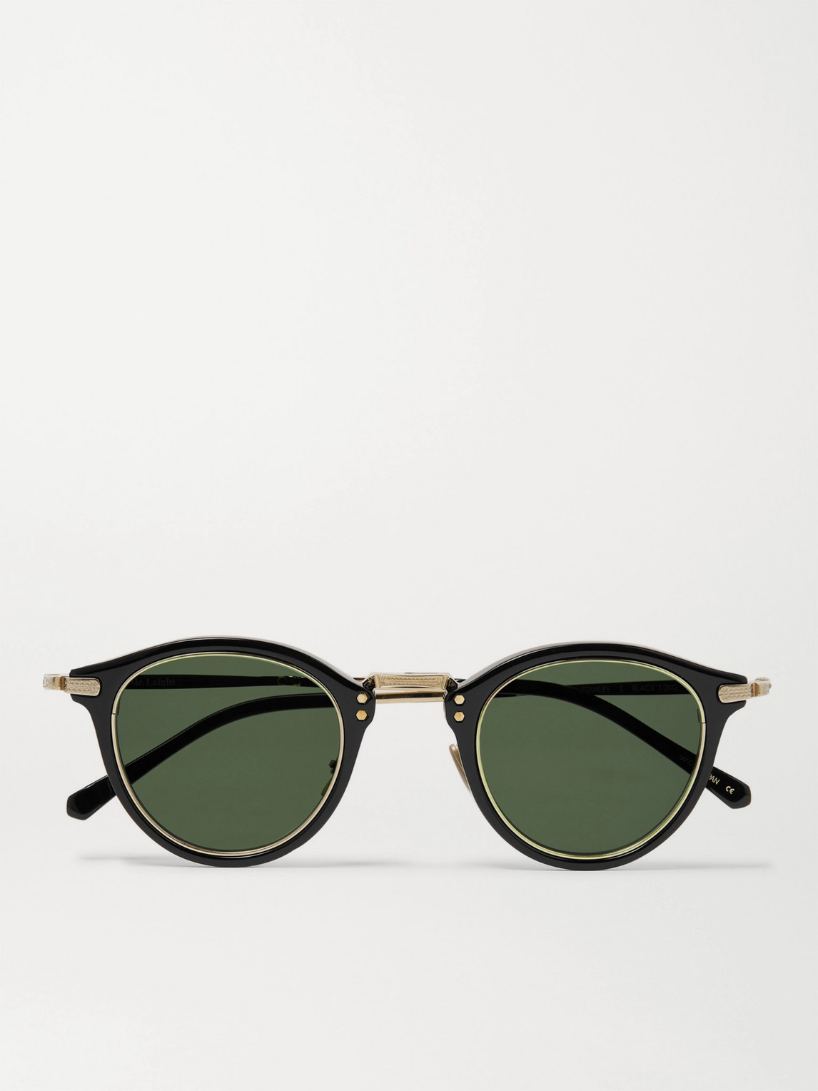 Mr Leight Stanley S Round-frame Acetate And Gold-tone Sunglasses In Black