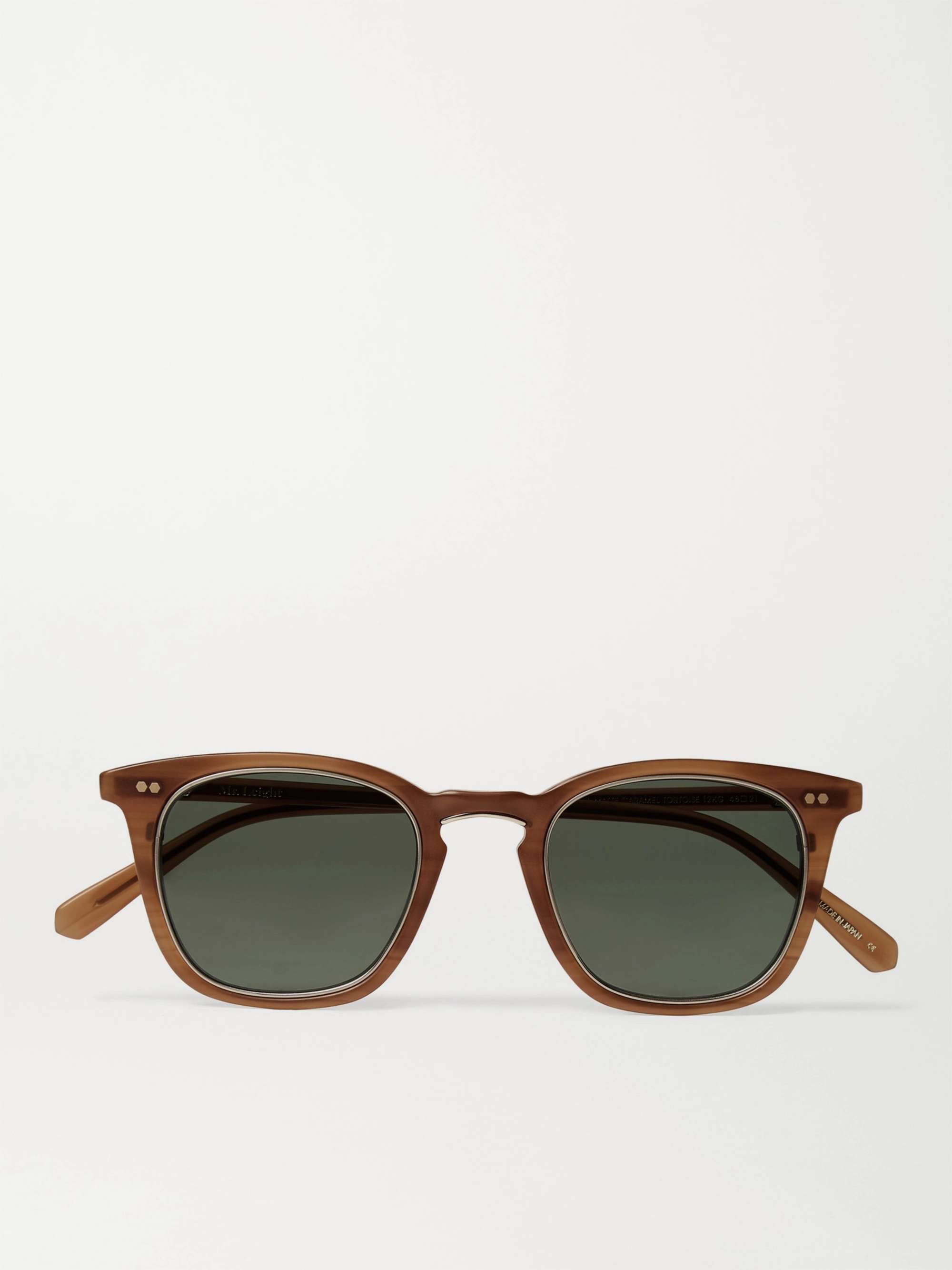 MR LEIGHT Getty S Square-Frame Acetate and Gold-Tone Titanium Sunglasses